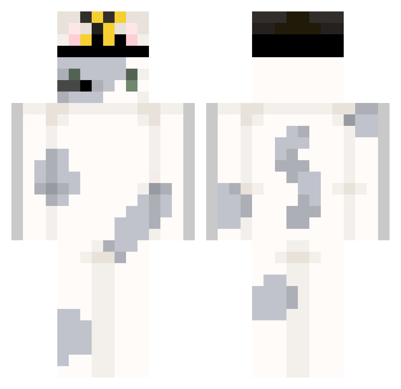 hannavaS46 Minecraft skin, front and back view