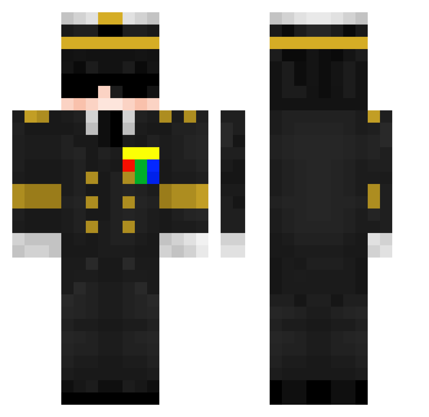 JAPAN_TD5877 Minecraft skin, front and back view