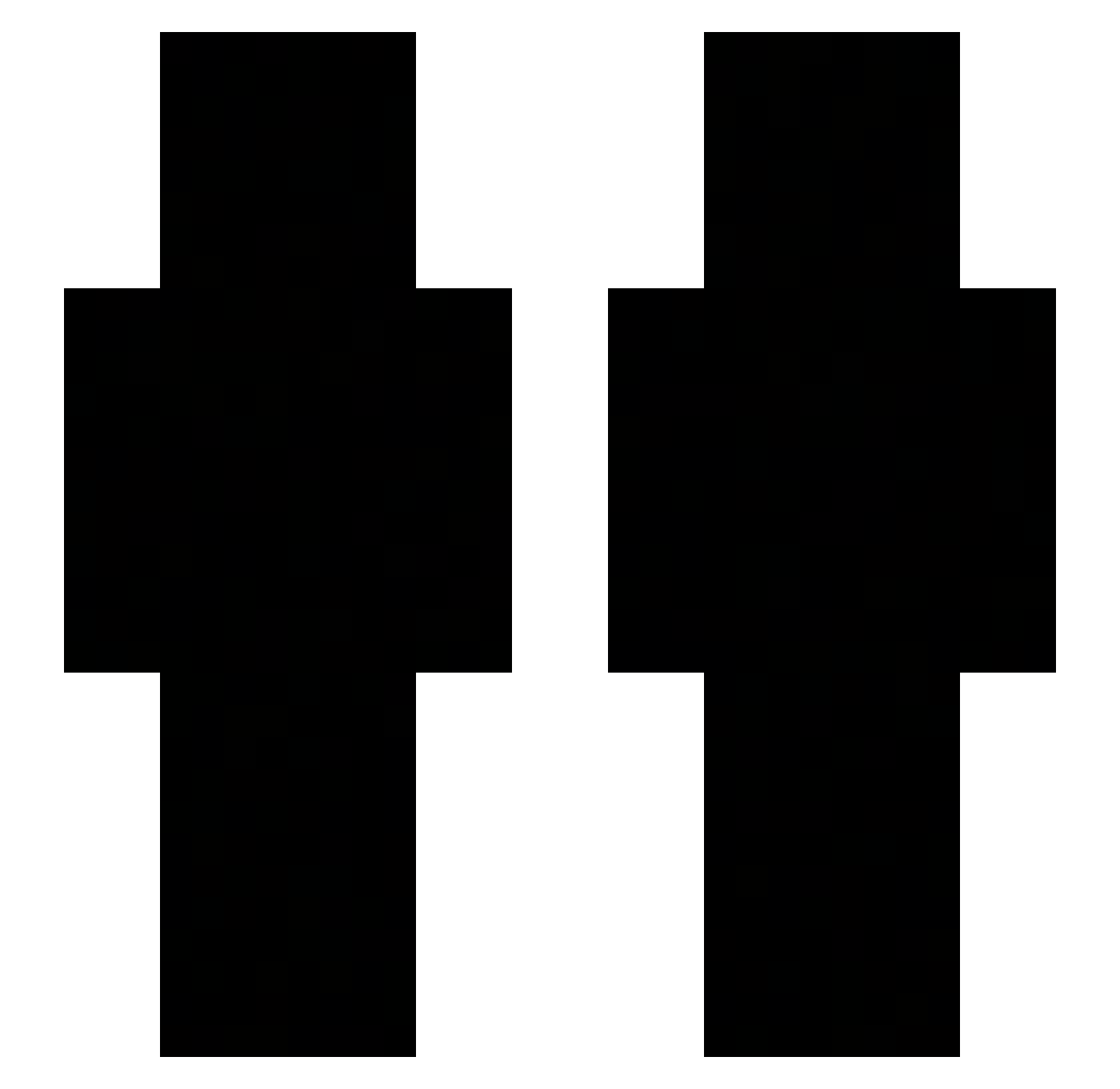 Yunoed Minecraft skin, front and back view