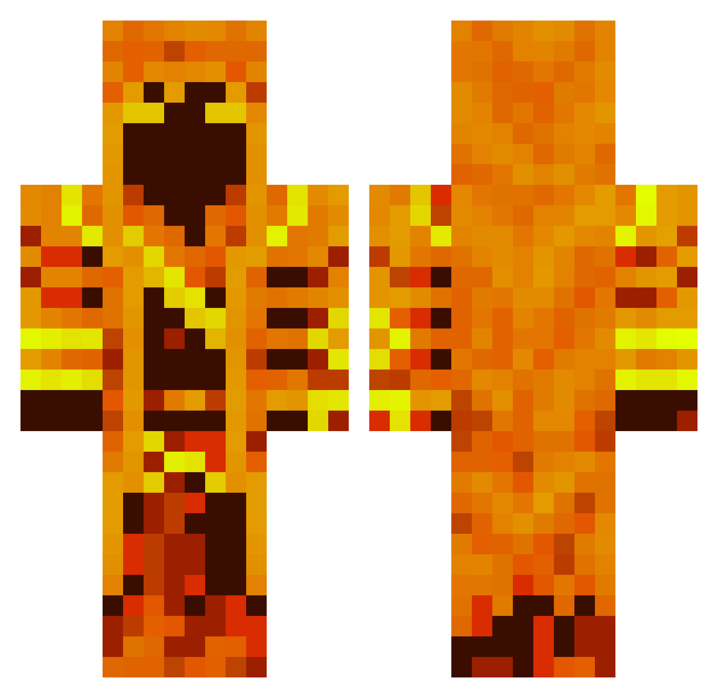 Shadow_Hannes Minecraft skin, front and back view