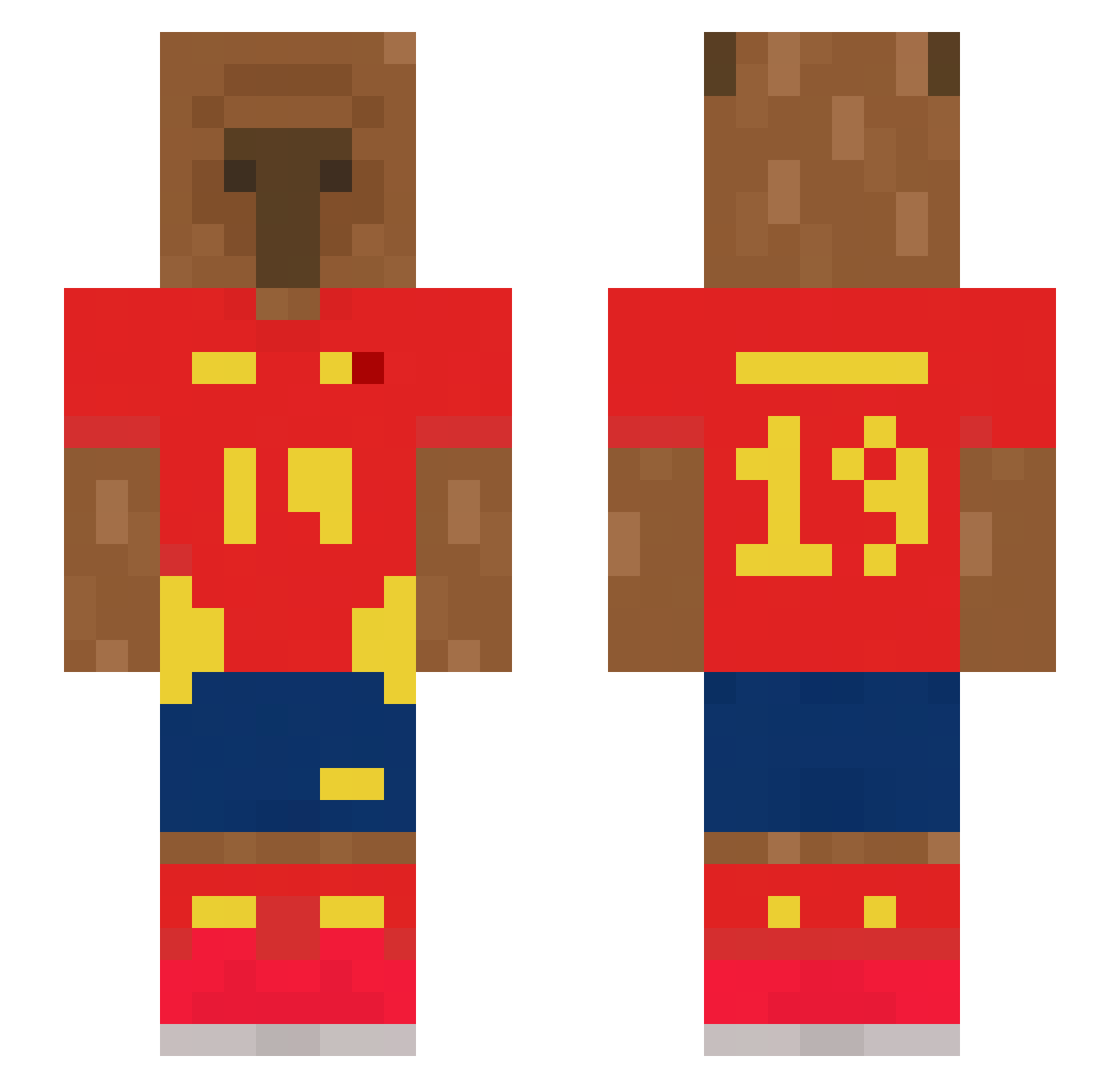 17fused Minecraft skin, front and back view