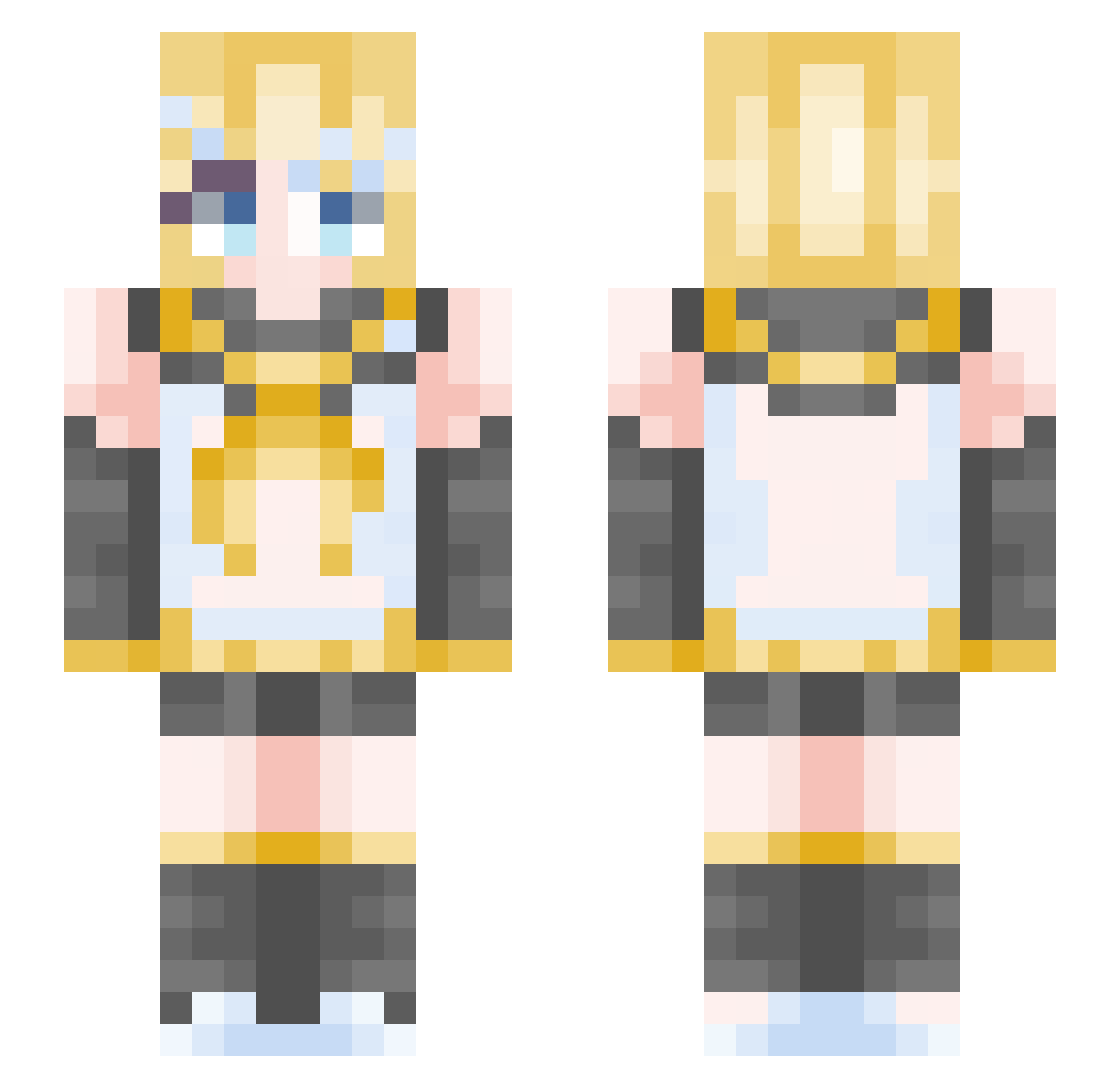 Bexicho Minecraft skin, front and back view