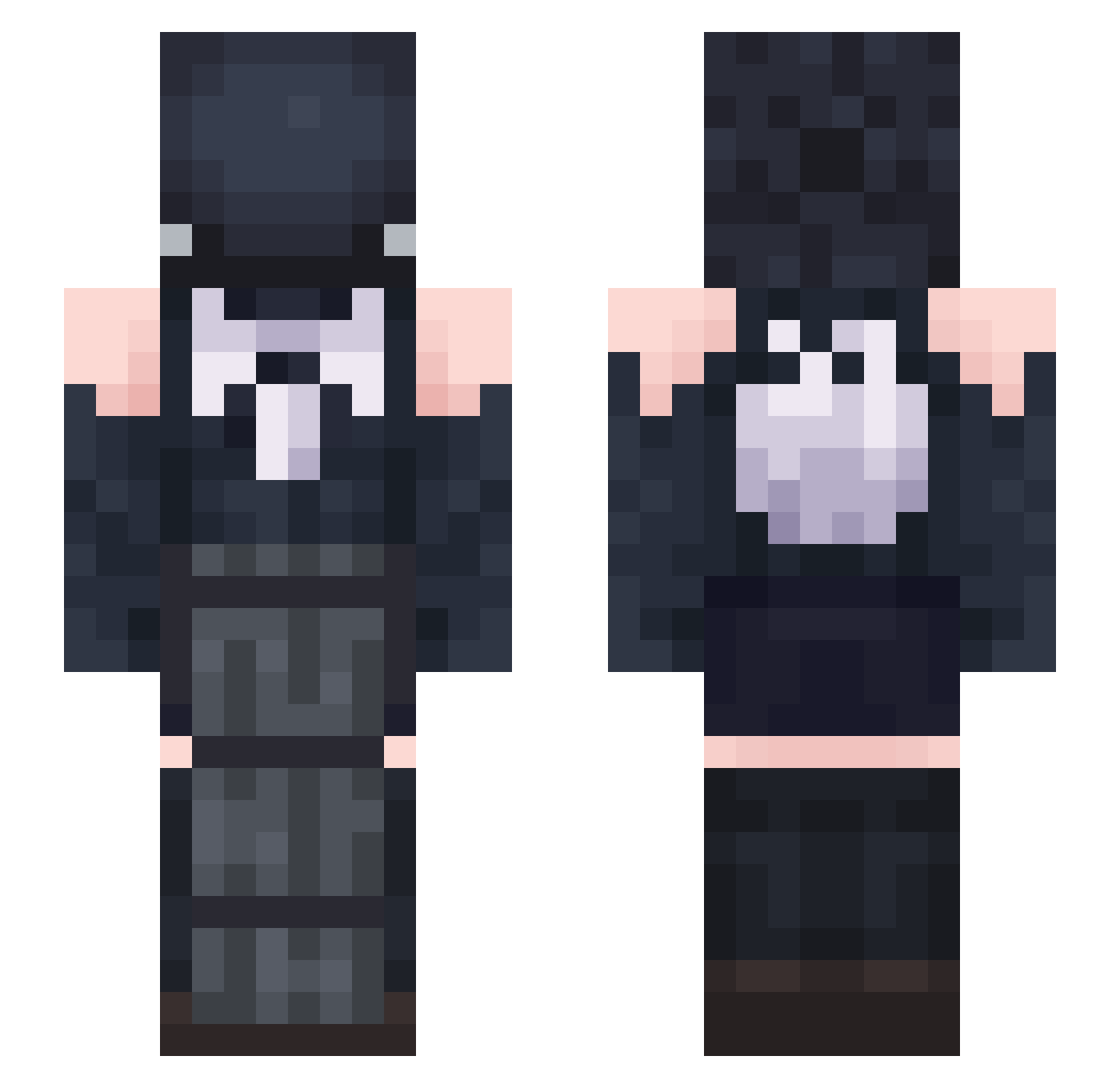 Molluxxx Minecraft skin, front and back view