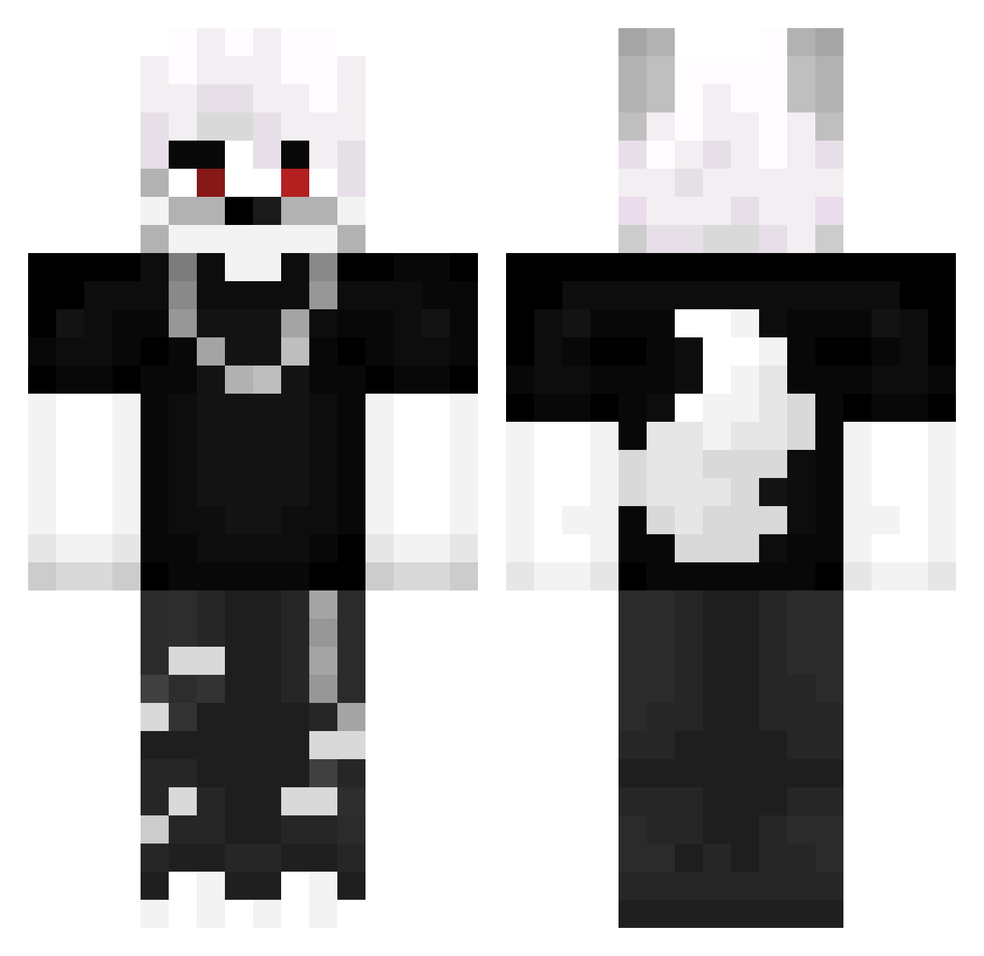 sharkxyargos Minecraft skin, front and back view