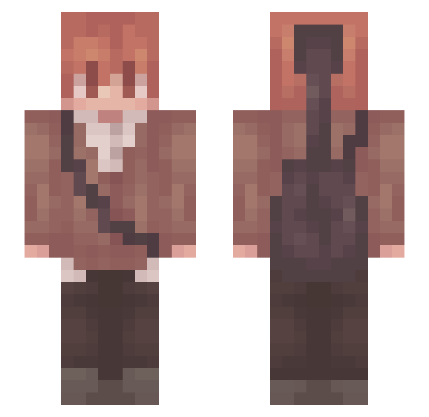 Eset3248 Minecraft skin, front and back view