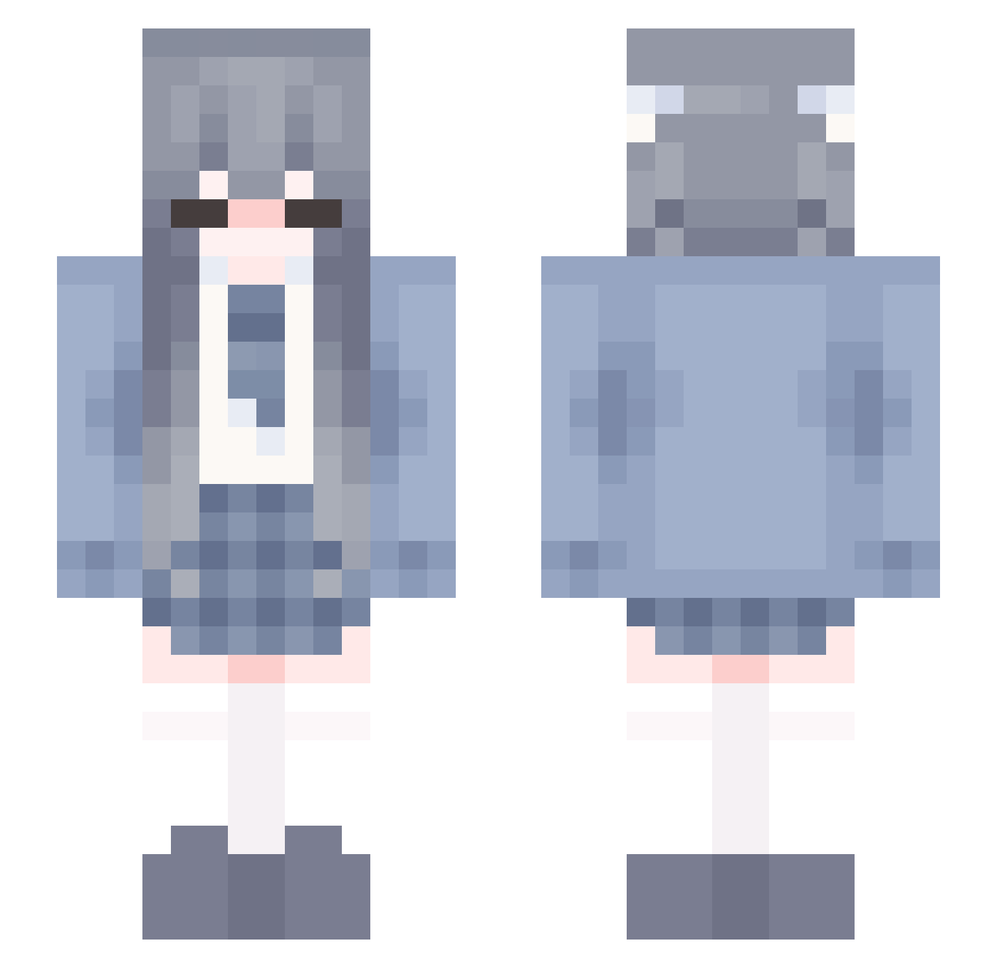xArtemiisx Minecraft skin, front and back view