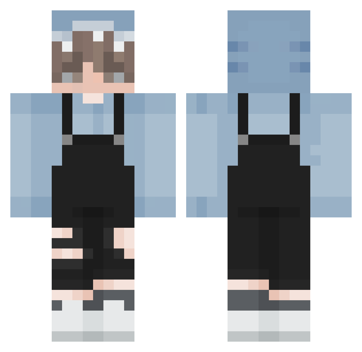 Ao_o0 Minecraft skin, front and back view