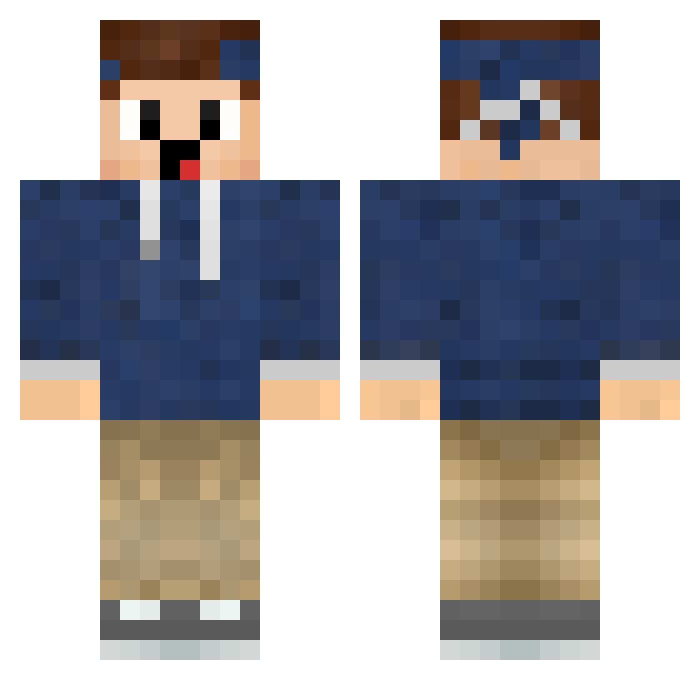 ichliebemc Minecraft skin, front and back view