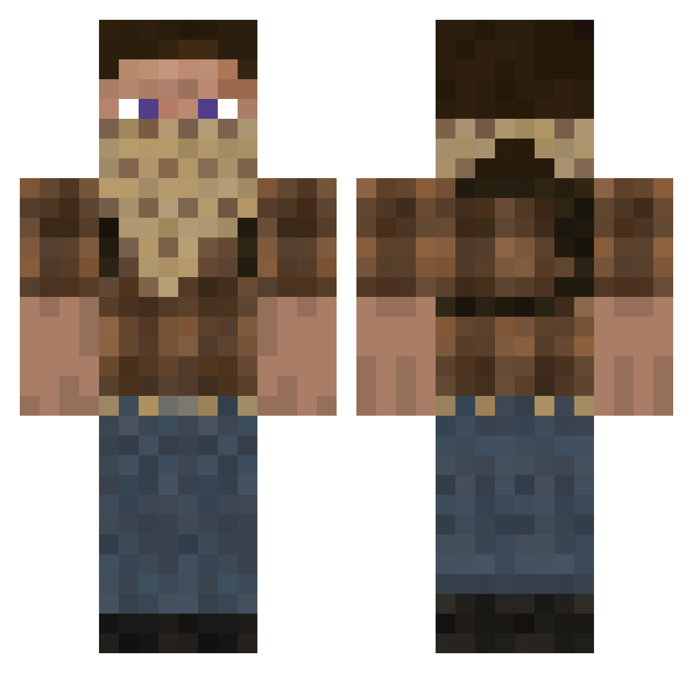 feentmaxeer Minecraft skin, front and back view