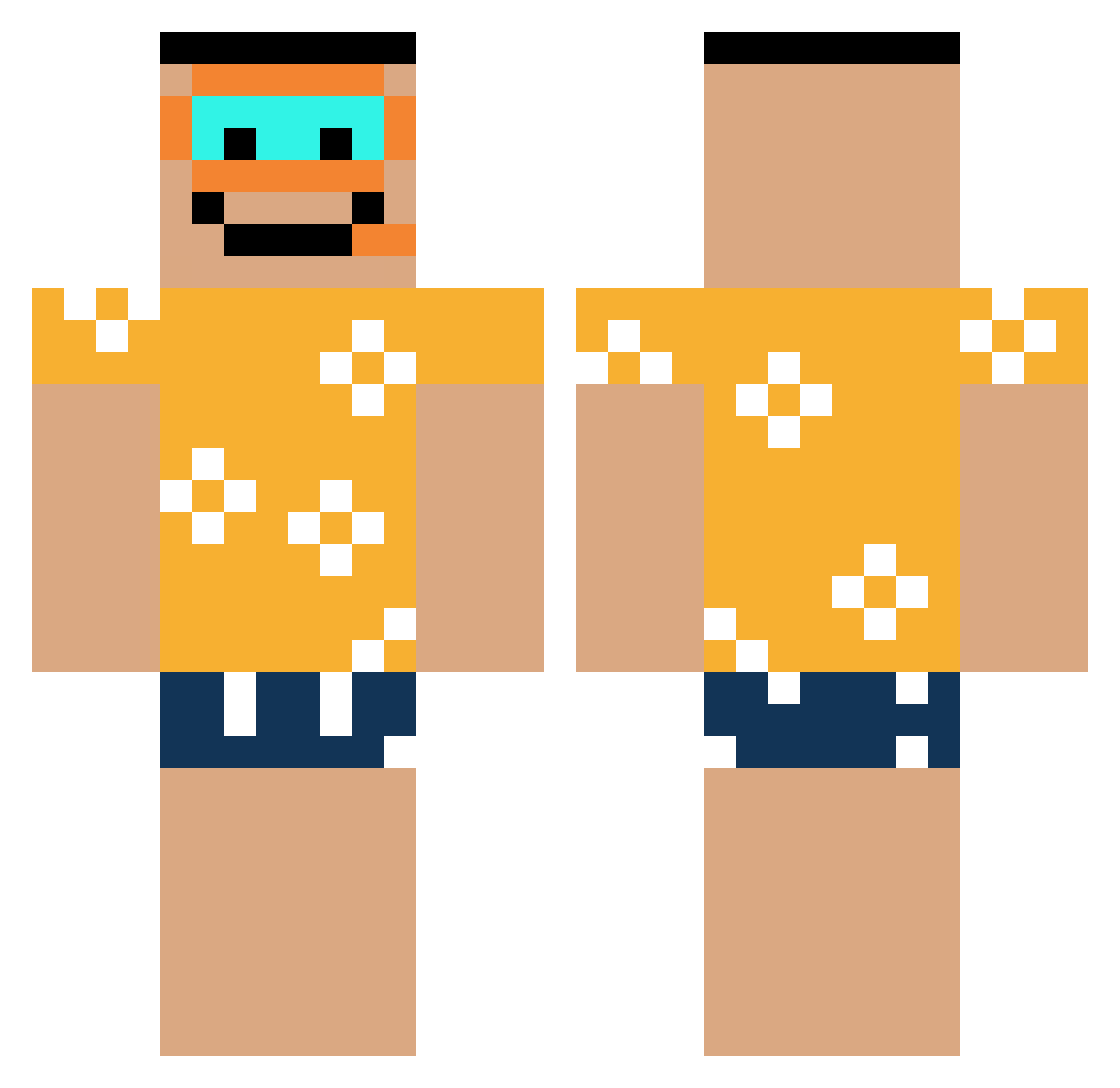 Davirodi Minecraft skin, front and back view