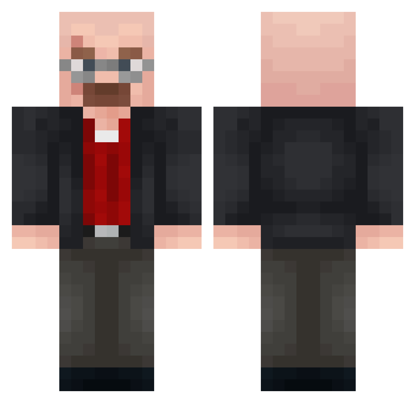 dracokilla21 Minecraft skin, front and back view