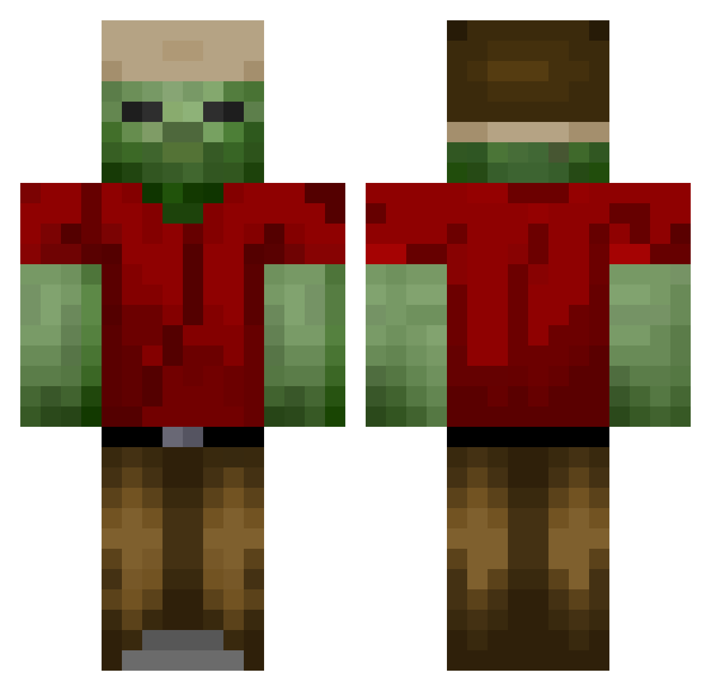 1michalxcx Minecraft skin, front and back view