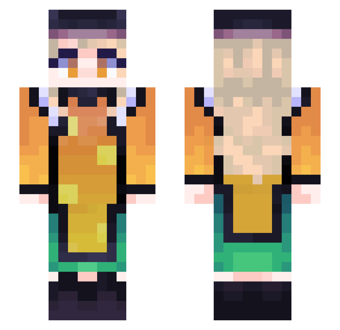 singkong_umi Minecraft skin, front and back view
