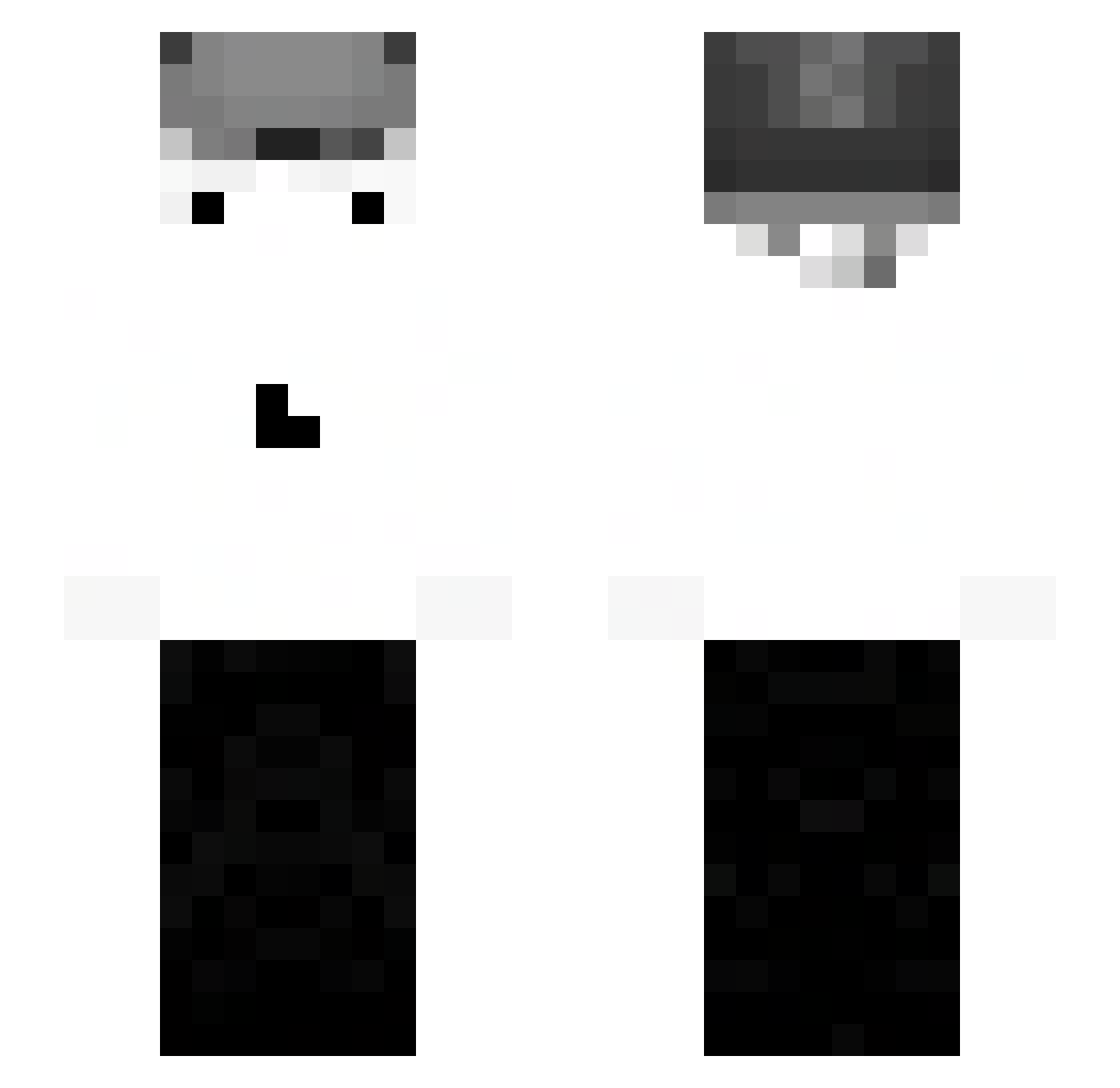 timbark Minecraft skin, front and back view