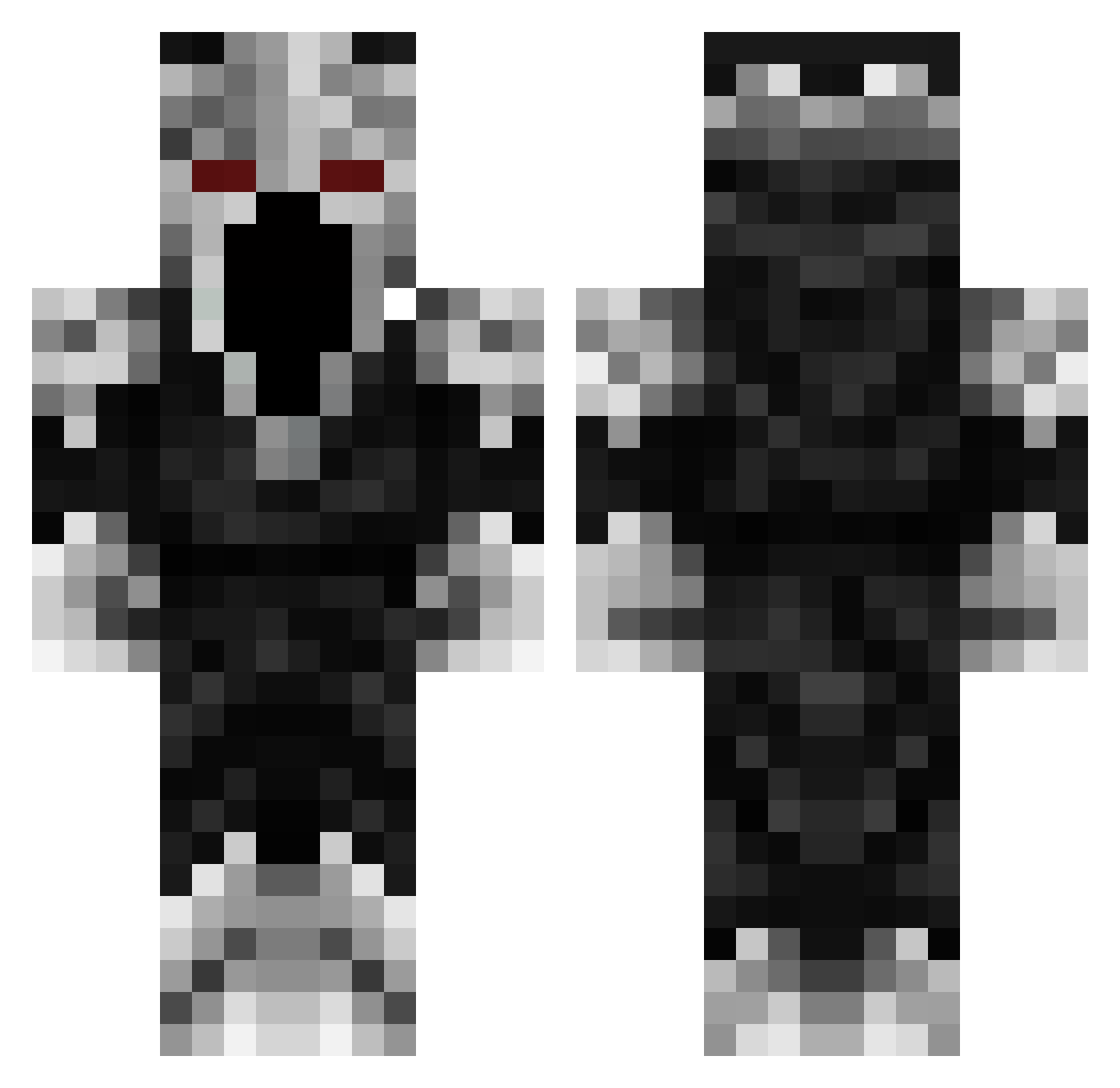 TheOneWhoDecides Minecraft skin, front and back view
