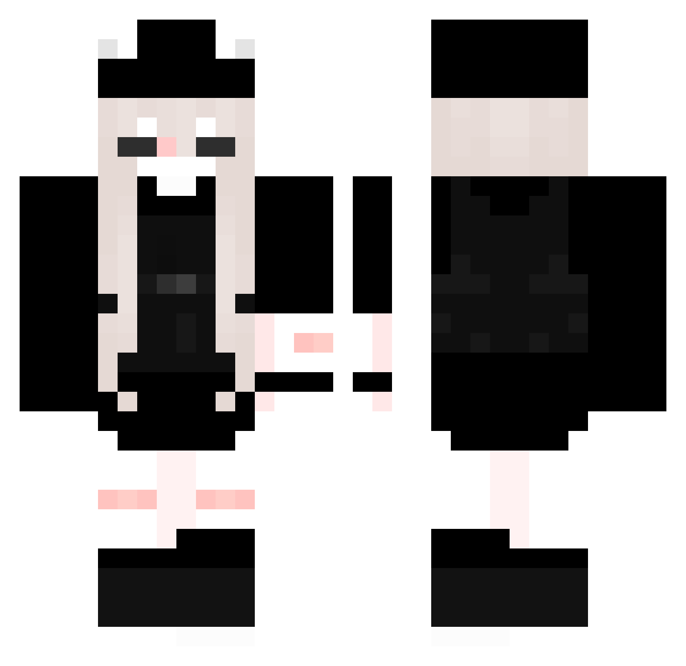 clickers331 Minecraft skin, front and back view