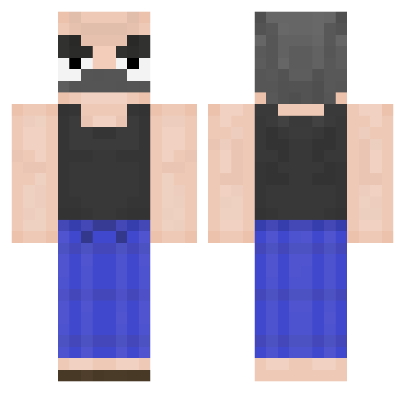 willbzero Minecraft skin, front and back view