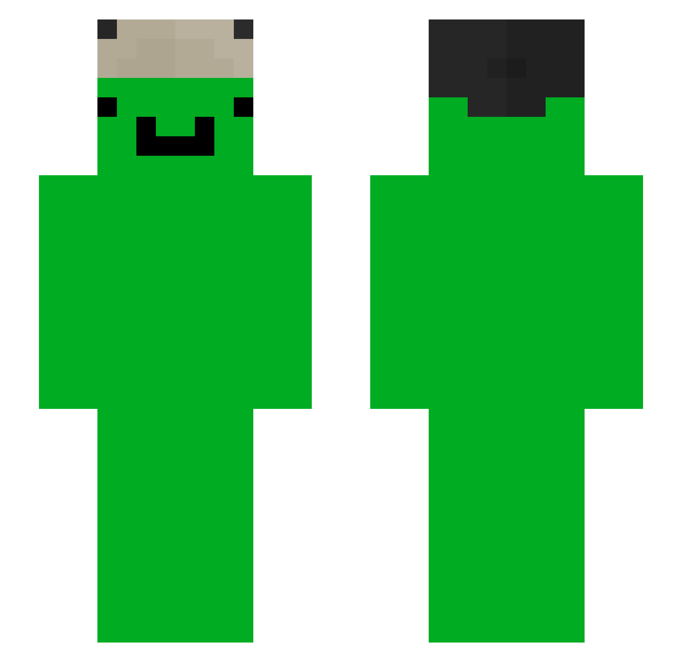 lkwyt Minecraft skin, front and back view