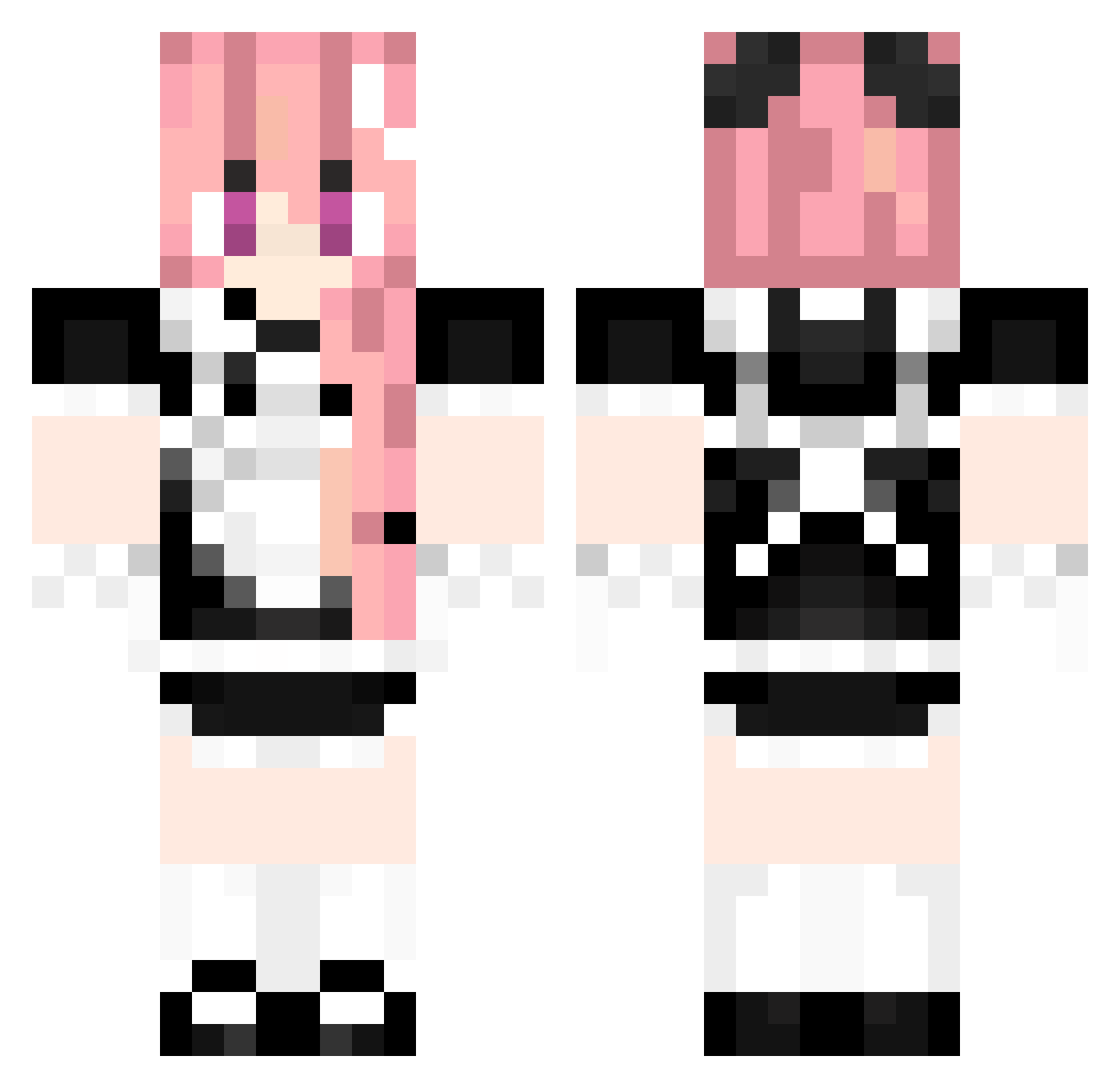 unknowskkj Minecraft skin, front and back view