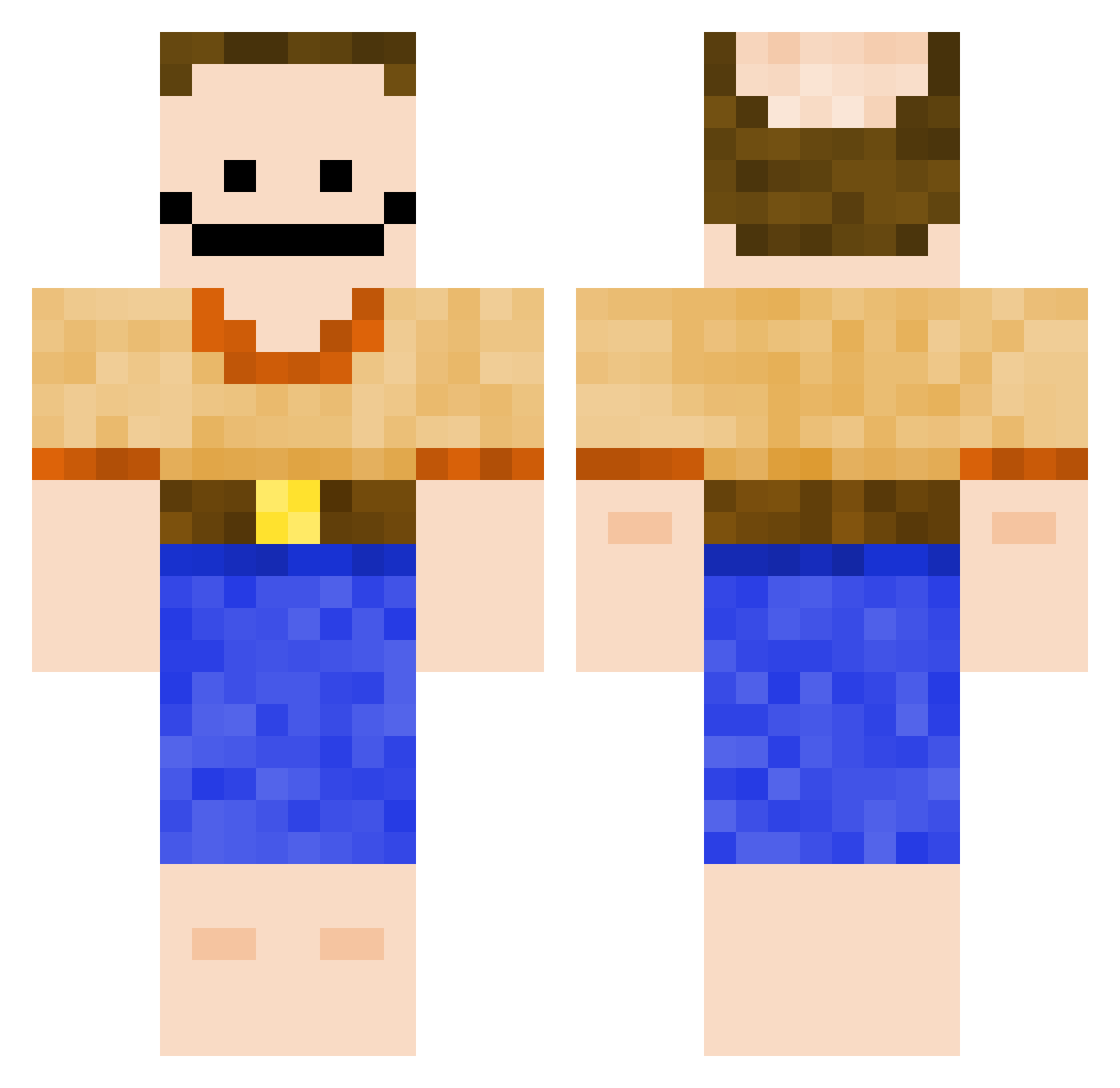 __MF_DOOM__ Minecraft skin, front and back view
