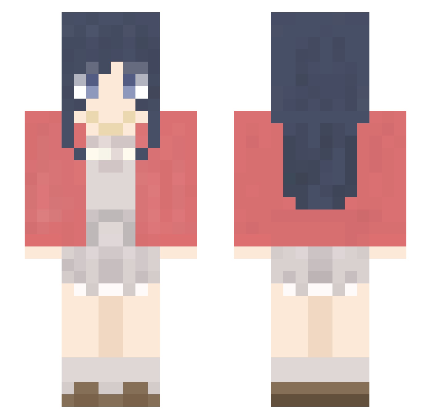 L1ngM Minecraft skin, front and back view
