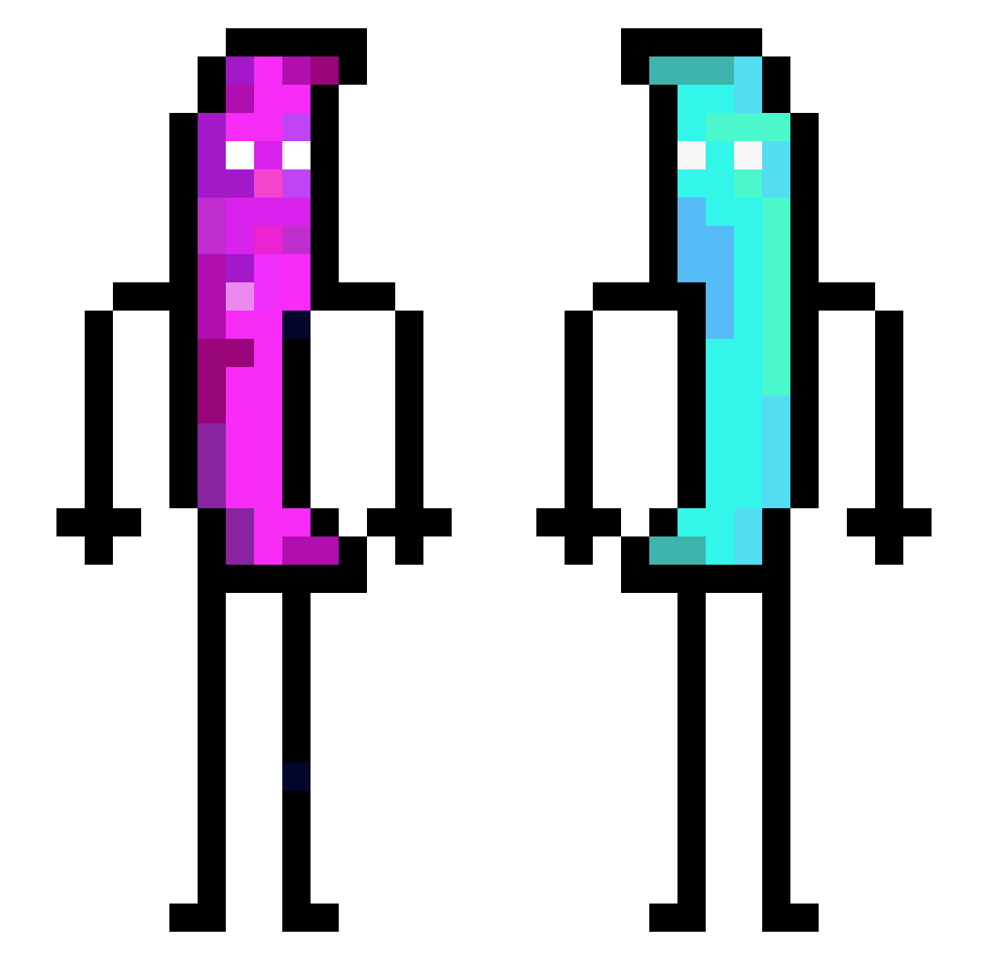 RoniBackshots Minecraft skin, front and back view
