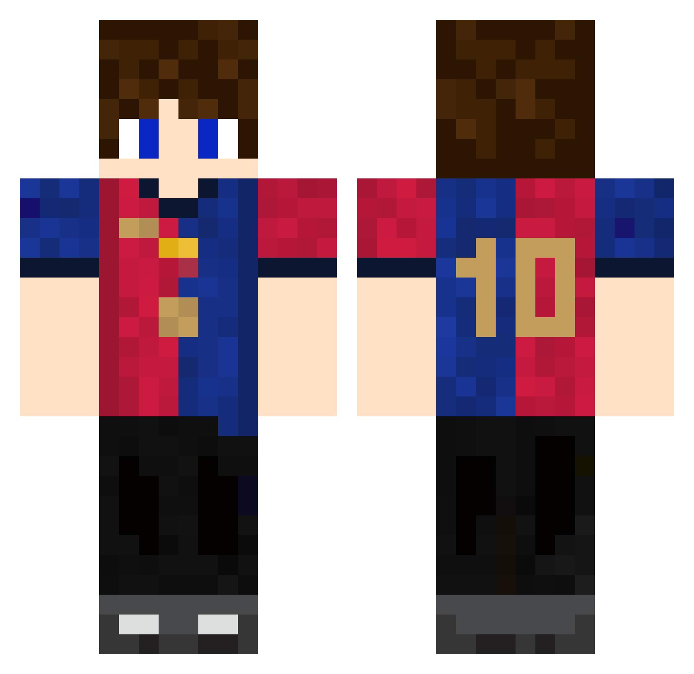 MySonDwake Minecraft skin, front and back view