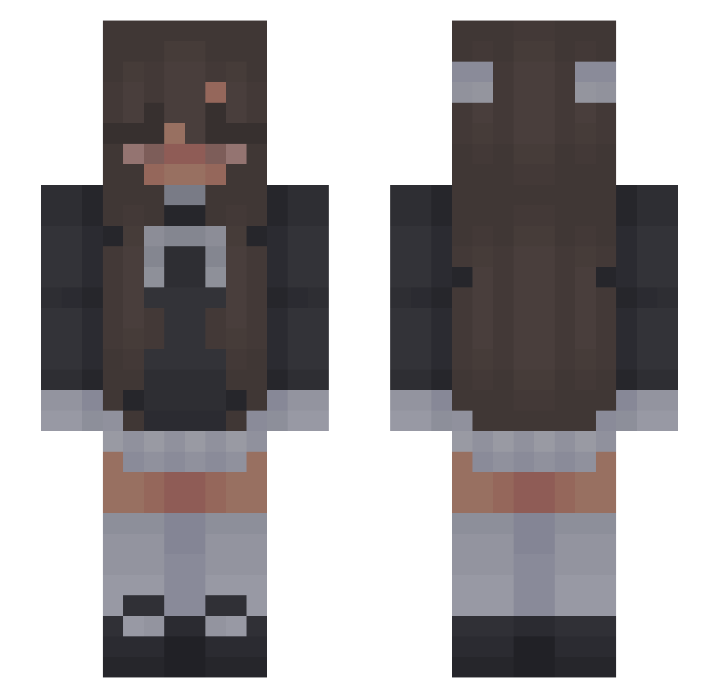 Fallon Minecraft skin, front and back view