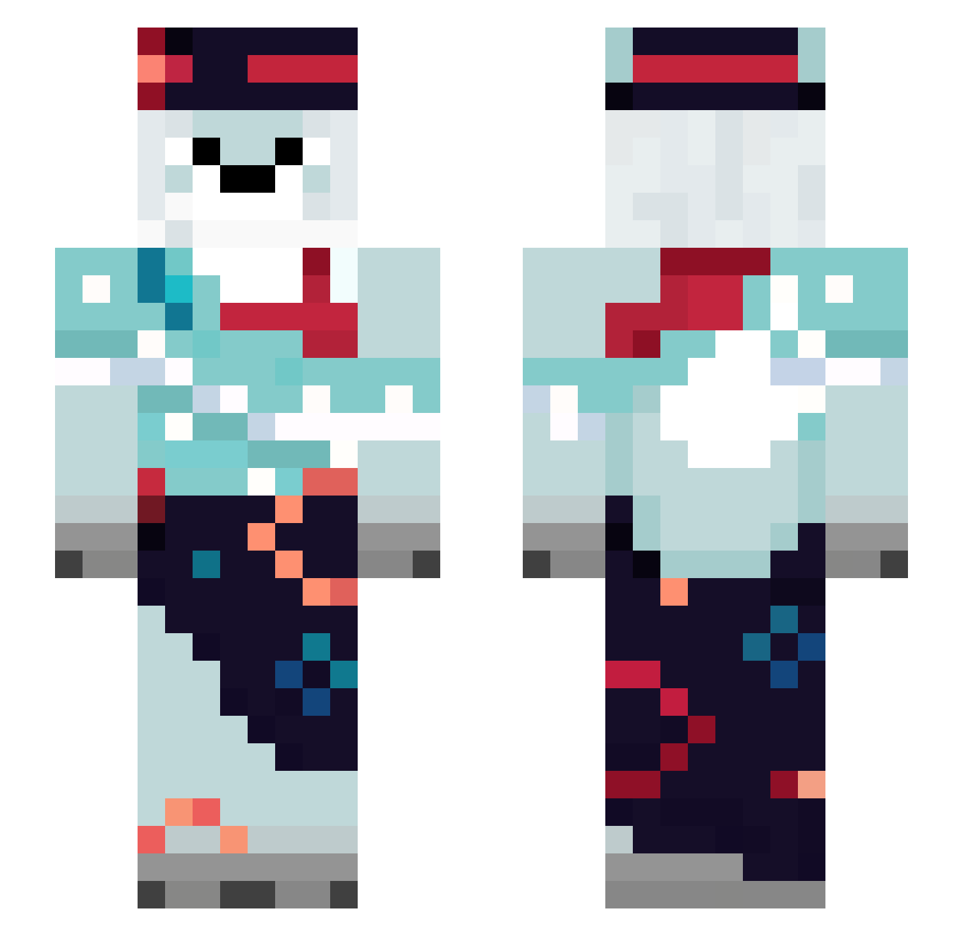 potasu314 Minecraft skin, front and back view