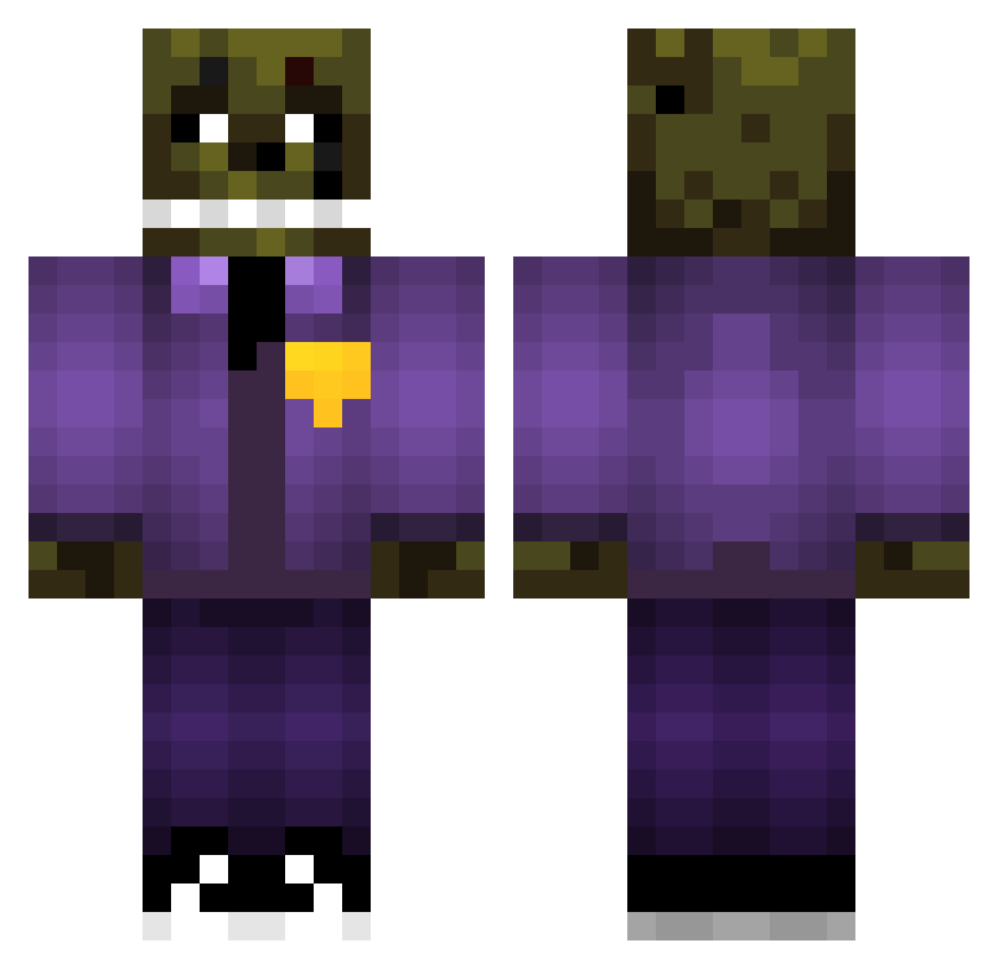 Night_Monkey04 Minecraft skin, front and back view