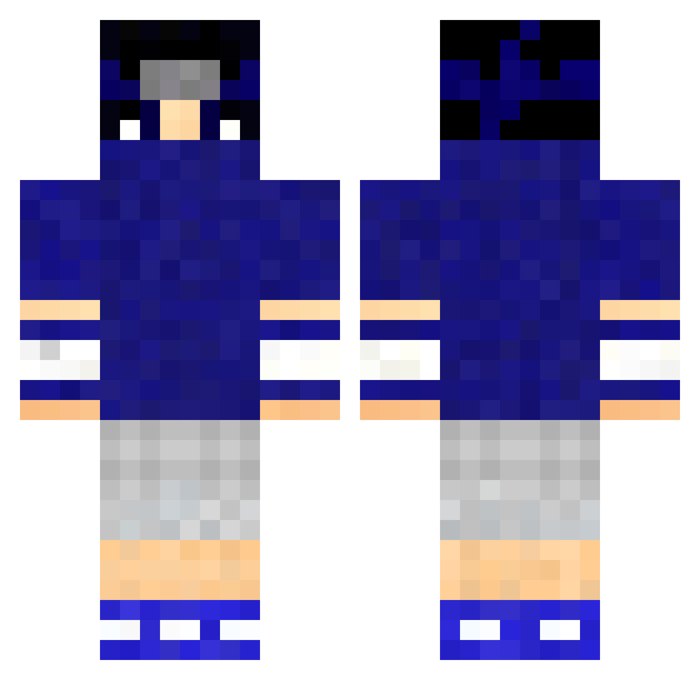 IssaELH10 Minecraft skin, front and back view