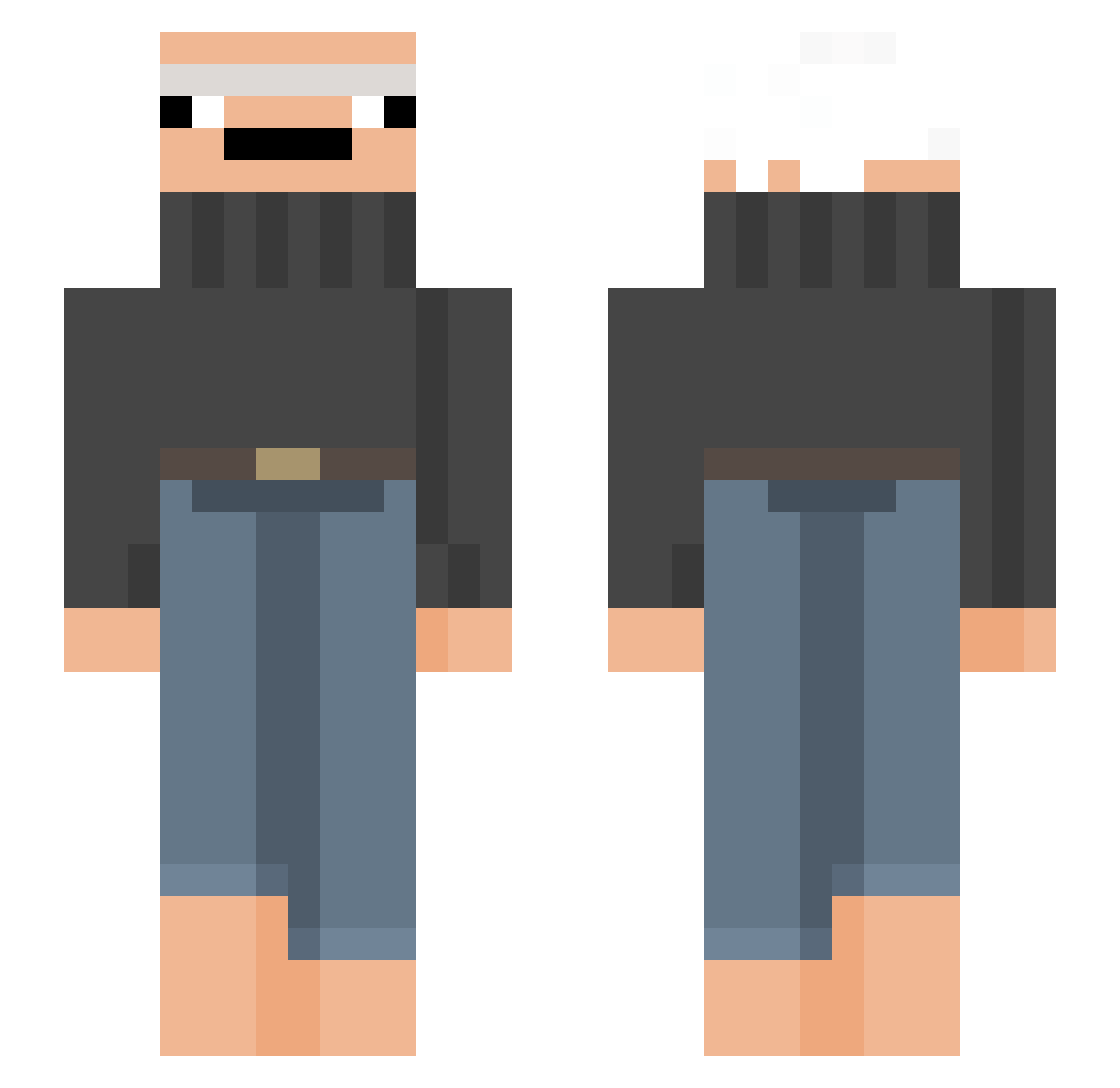 okaypsycho Minecraft skin, front and back view