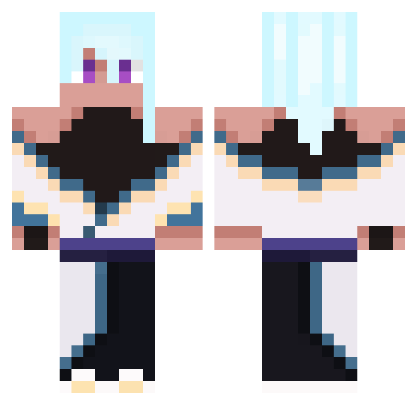 _Soranin Minecraft skin, front and back view