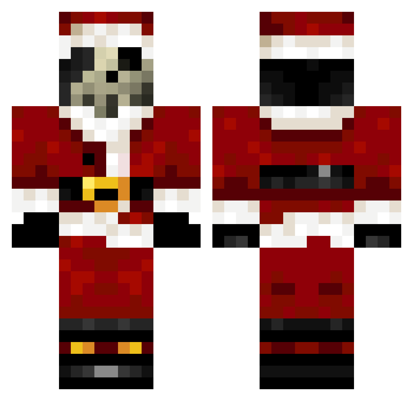 AciDicBliTzz Minecraft skin, front and back view