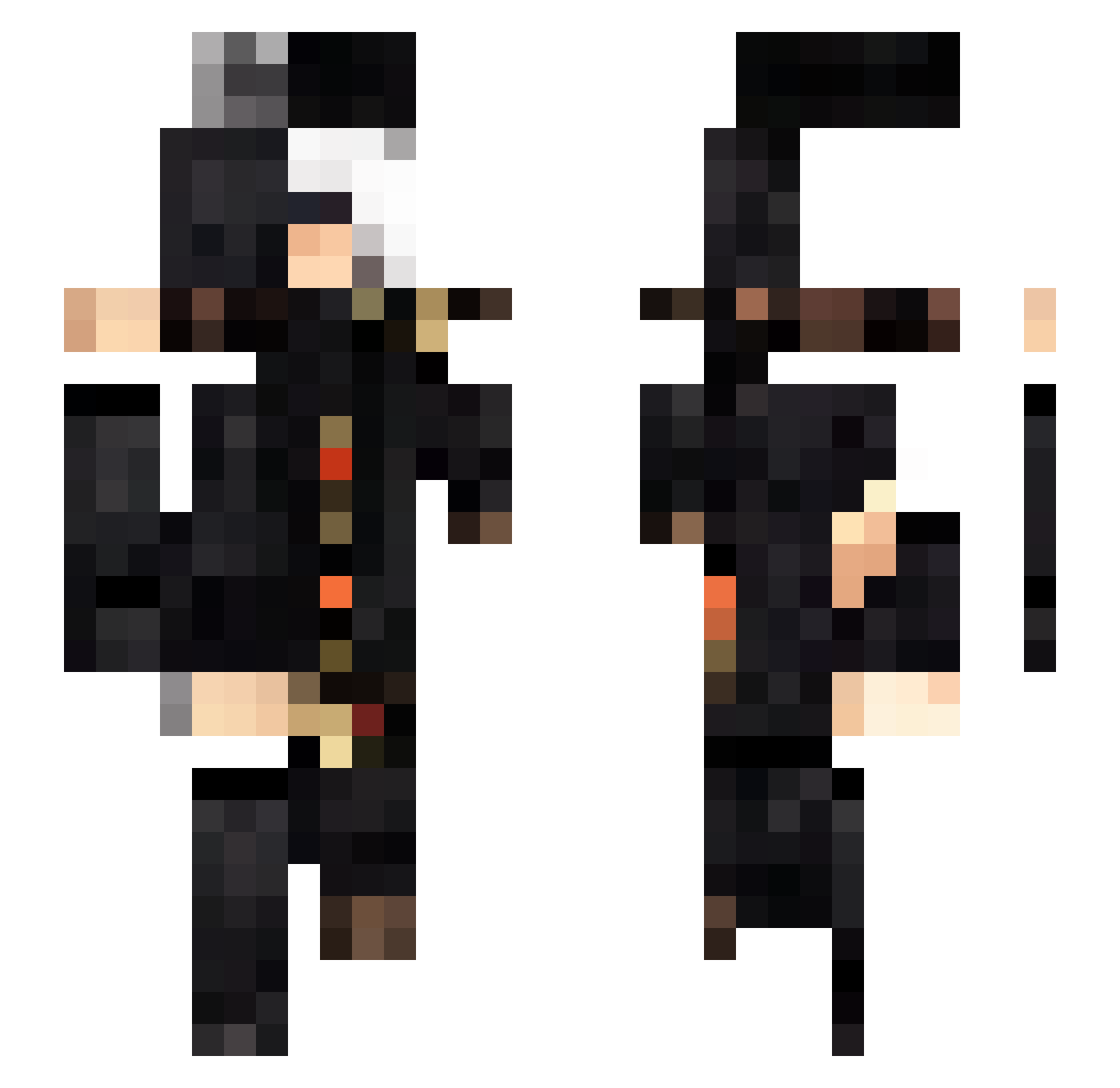 ZeroTTV Minecraft skin, front and back view