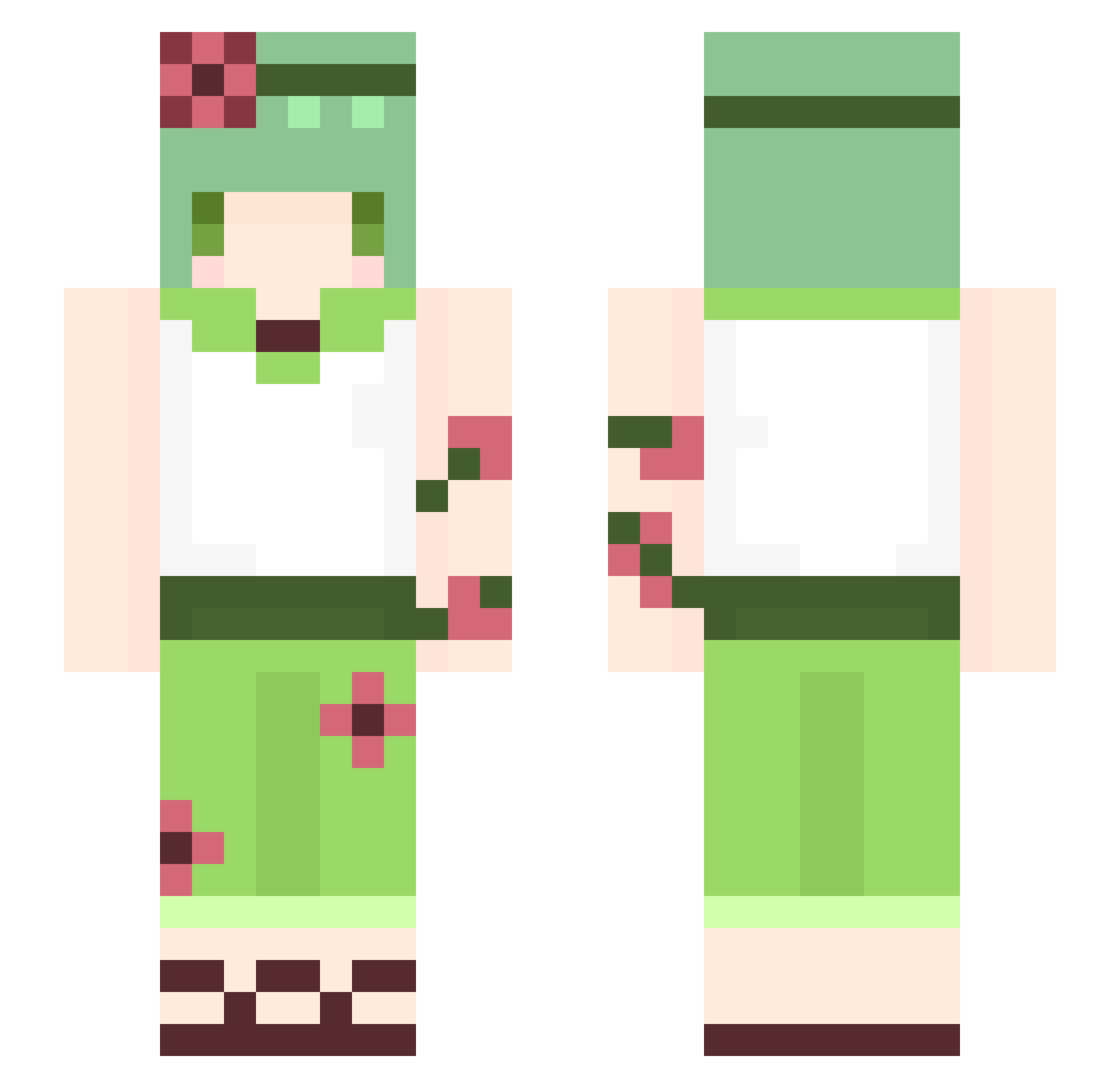 Harukiii___ Minecraft skin, front and back view