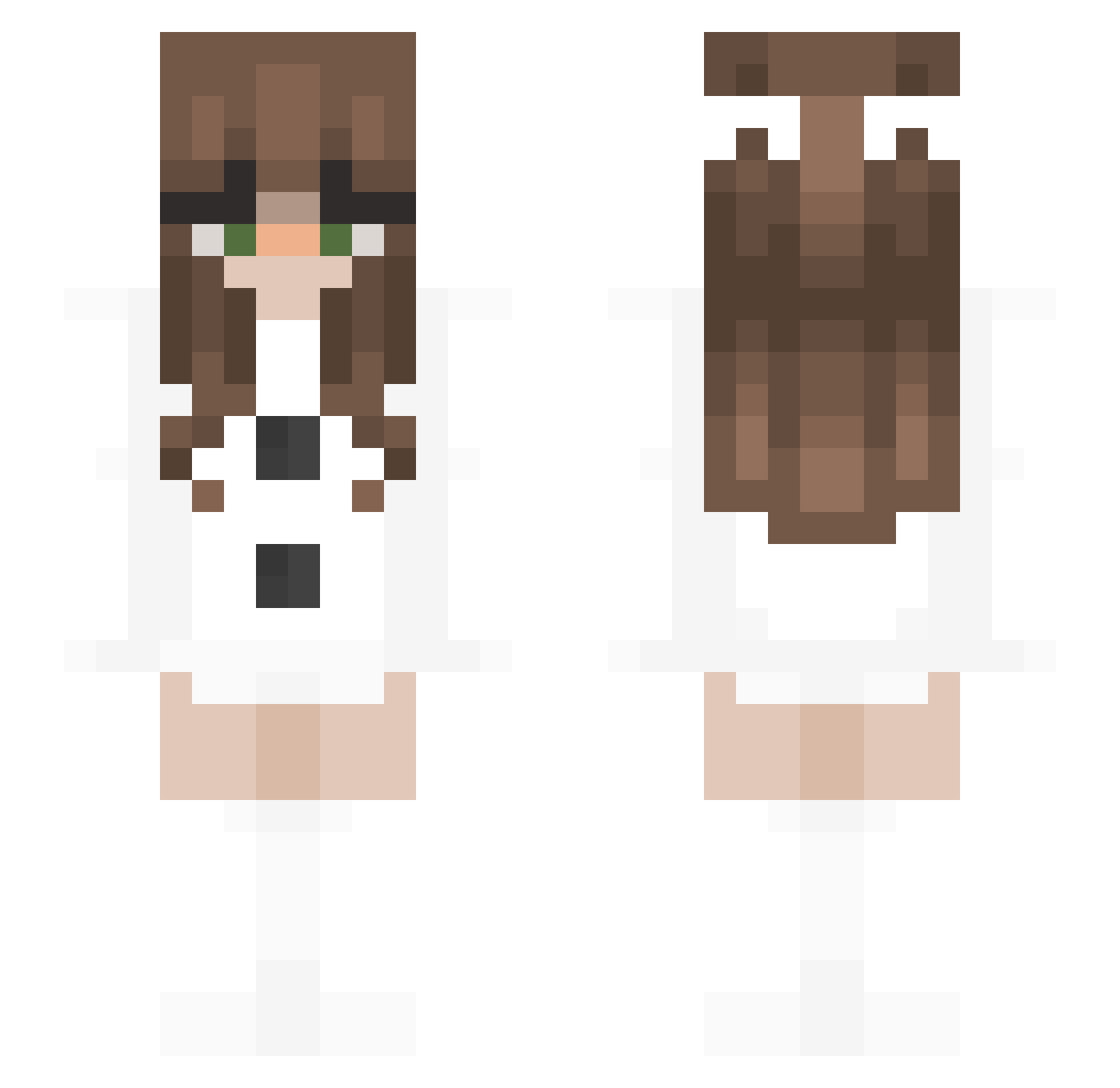 Piggy126 Minecraft skin, front and back view