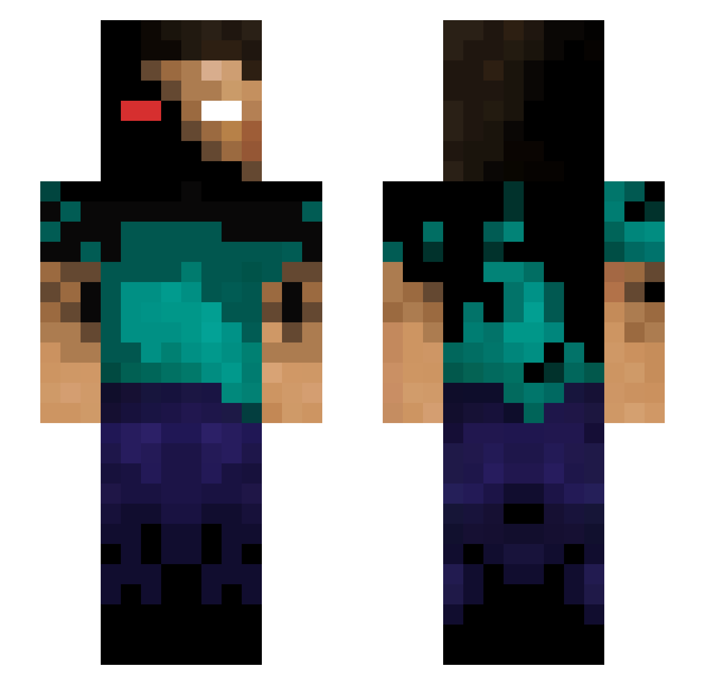 starmax_GHOezM Minecraft skin, front and back view