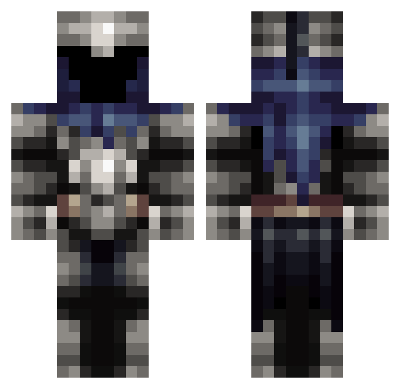 gamersocks2011 Minecraft skin, front and back view