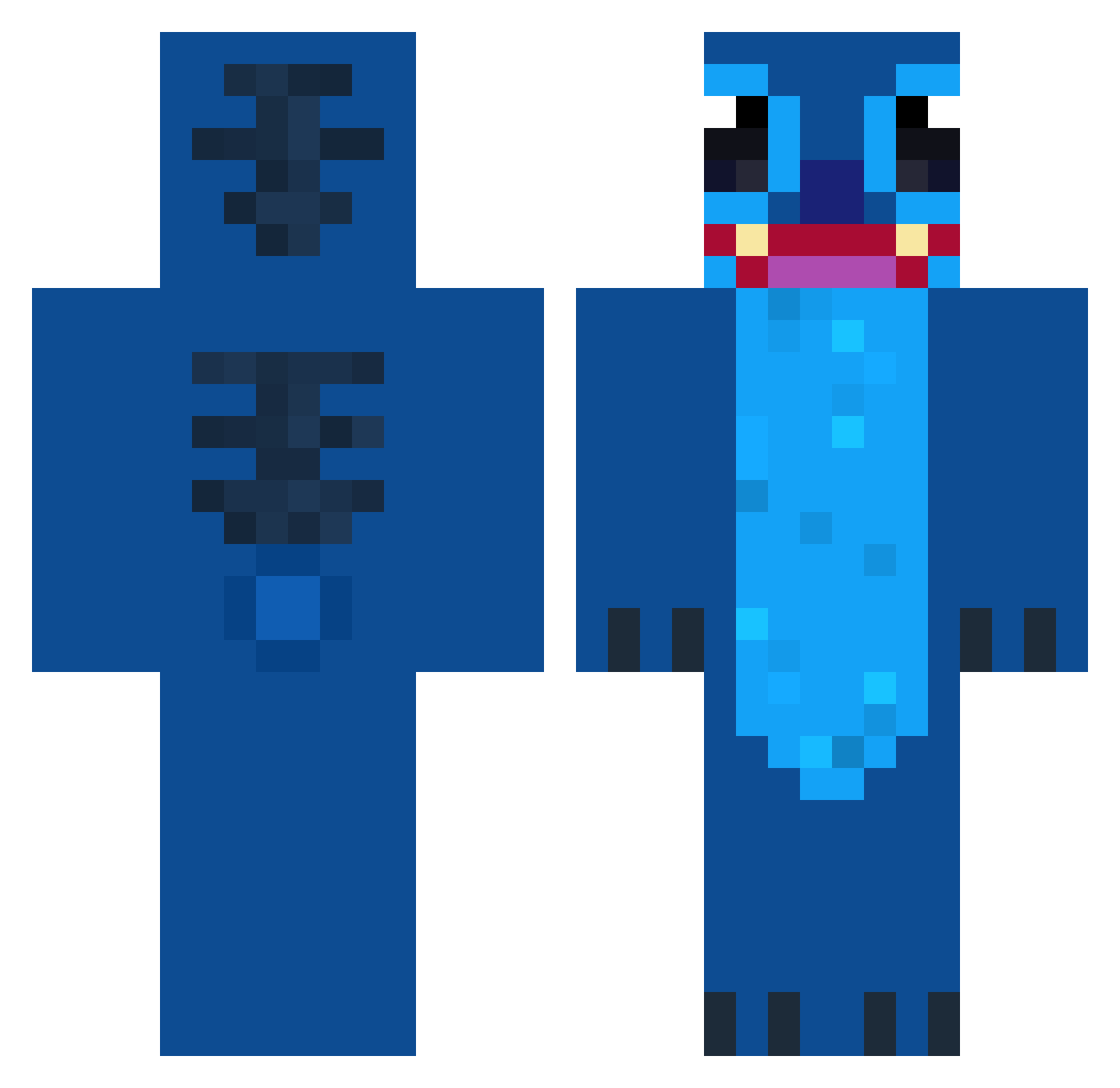 ImagineerReid Minecraft skin, front and back view