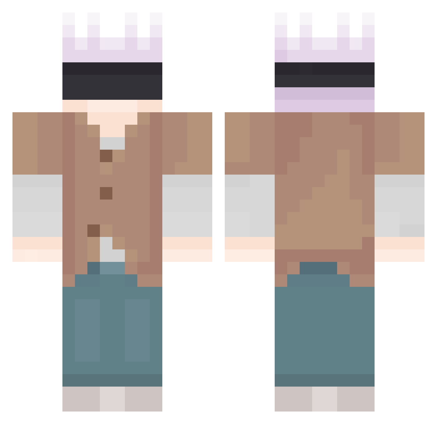 azakan88 Minecraft skin, front and back view