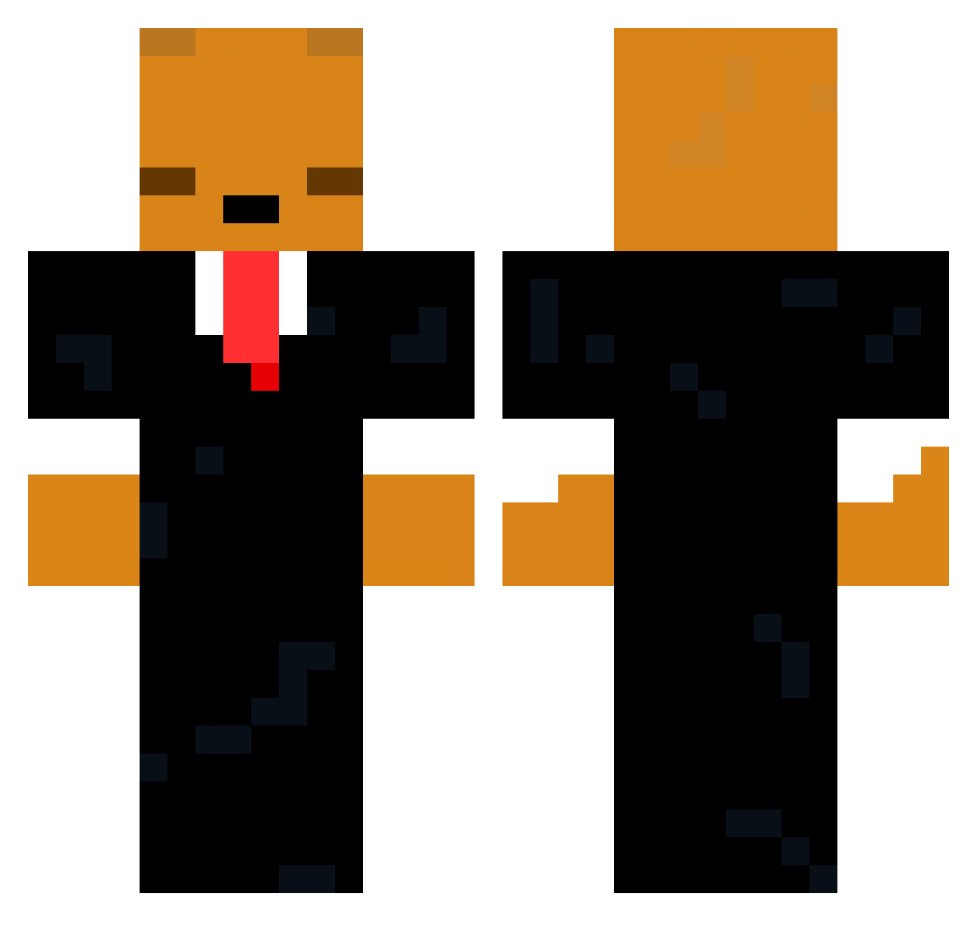 Distivhive132 Minecraft skin, front and back view