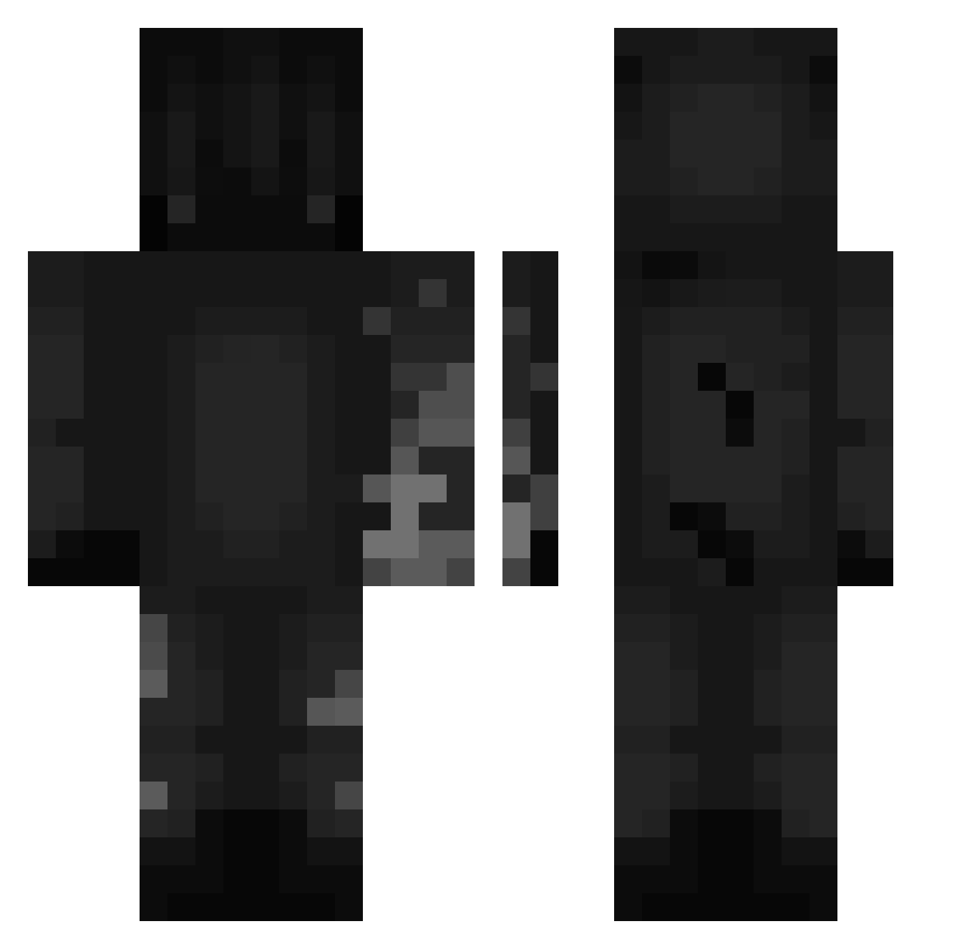 Waving_ Minecraft skin, front and back view