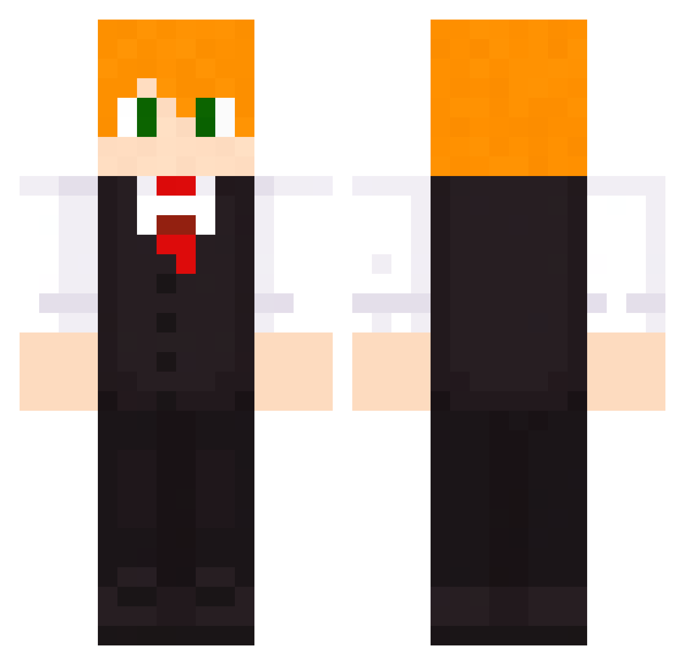 Volii Minecraft skin, front and back view