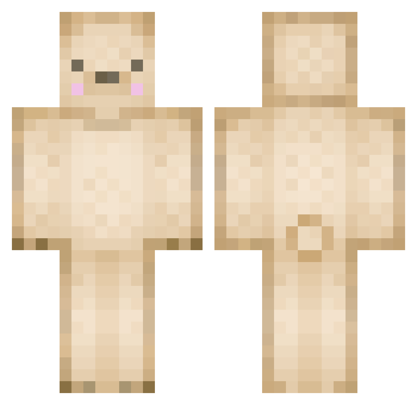OverKillLJ Minecraft skin, front and back view