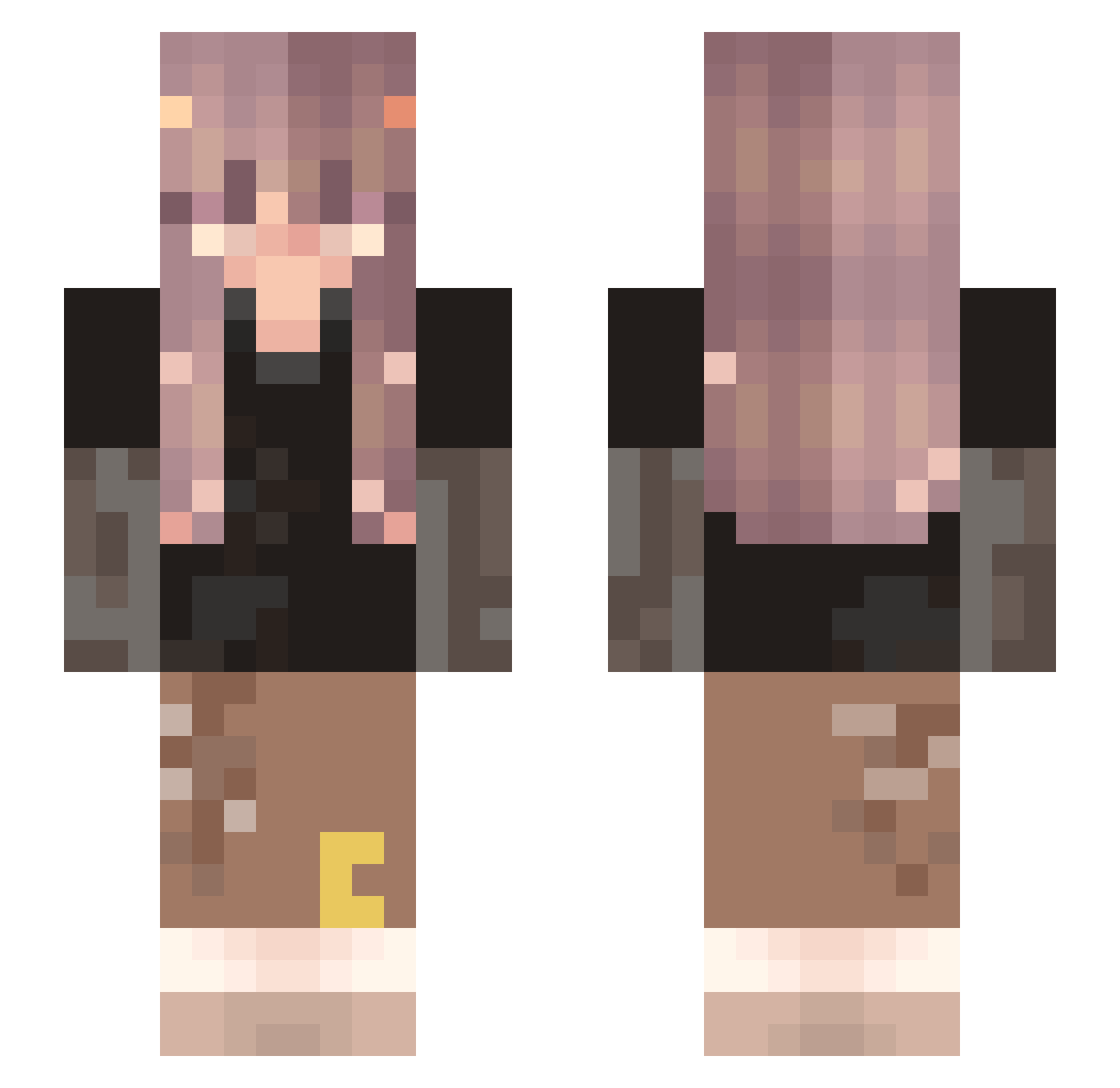 Stuffel_ Minecraft skin, front and back view