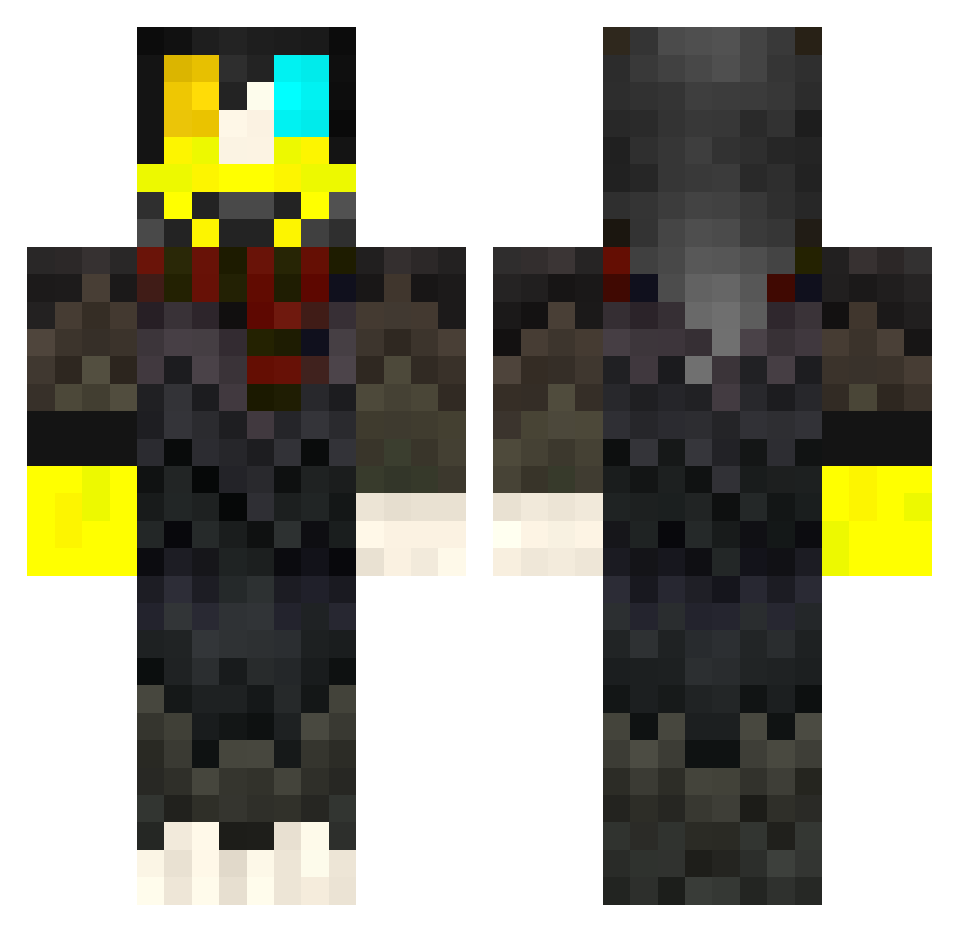 XR_Daylus Minecraft skin, front and back view
