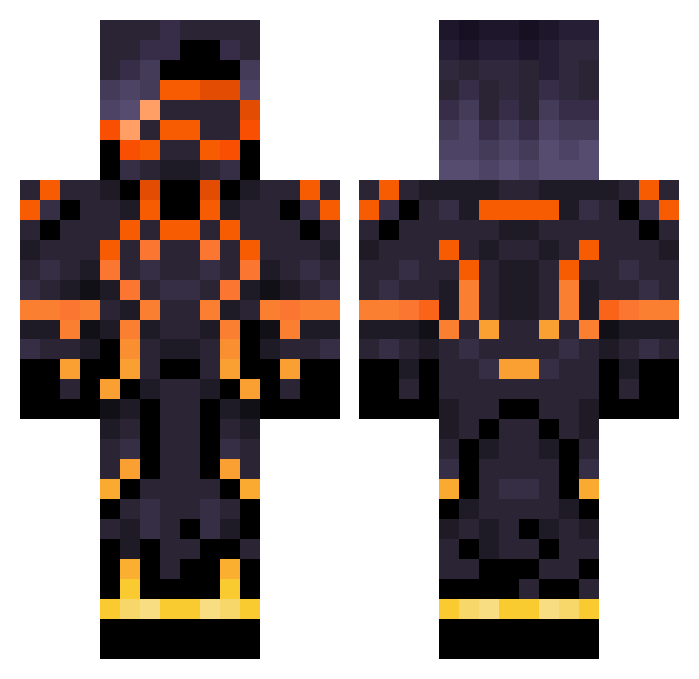mimmixe_renard Minecraft skin, front and back view