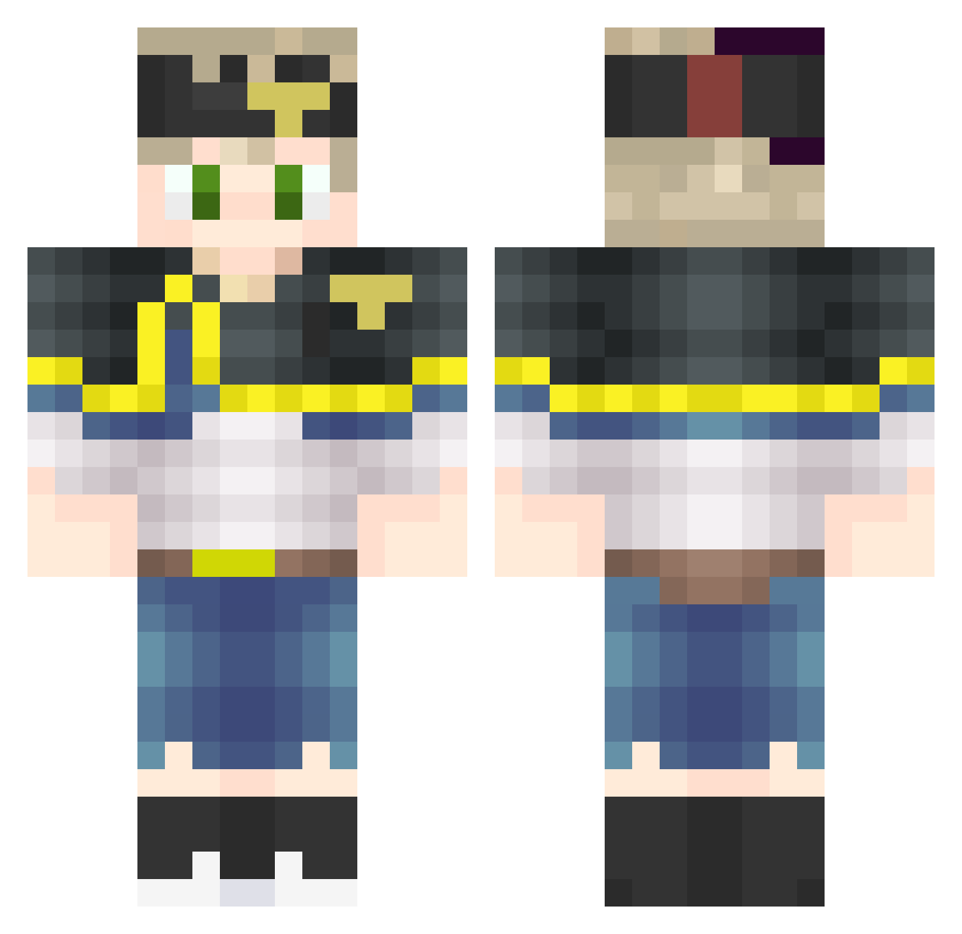 yingmo_uwu Minecraft skin, front and back view