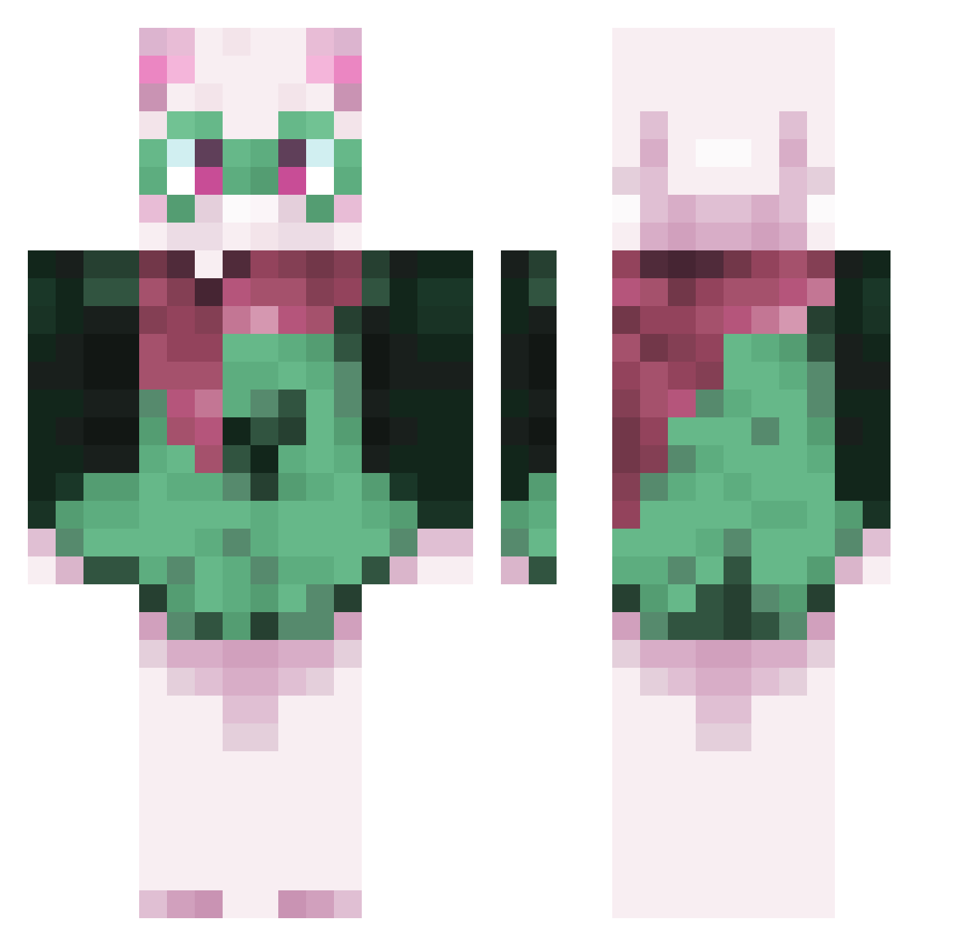 EthanBunsen Minecraft skin, front and back view
